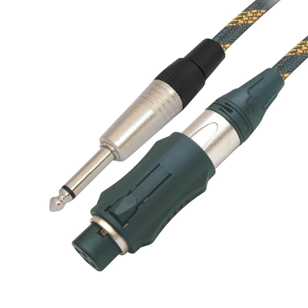 MX P-38 Mono Jack To Pin Unisex Male-female XLR Cord In With  Nylon Mesh Mtr (MX-3442) MX MDR Electronics