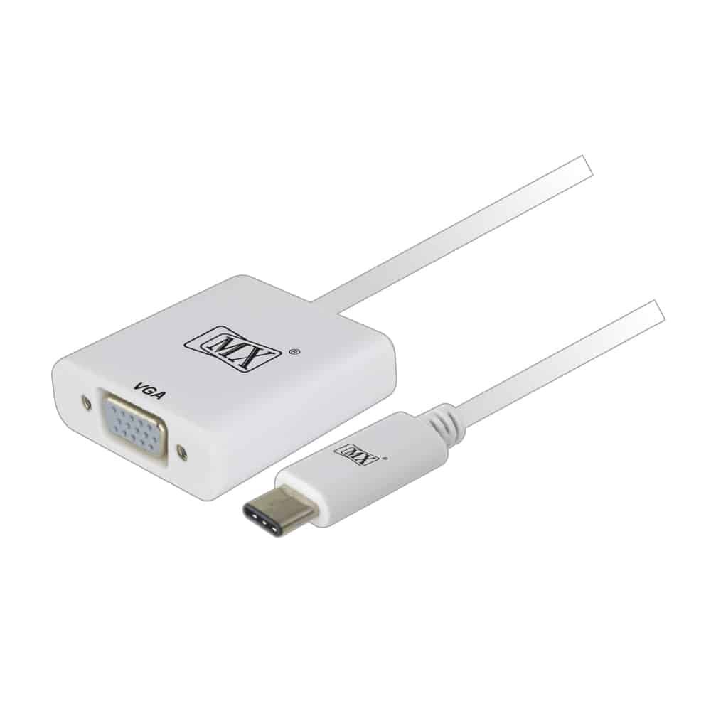 MX USB TYPE 'C' MALE TO VGA FEMALE PORT 22 CM CABLE (MX-3589) MX MDR  Electronics - Main Image