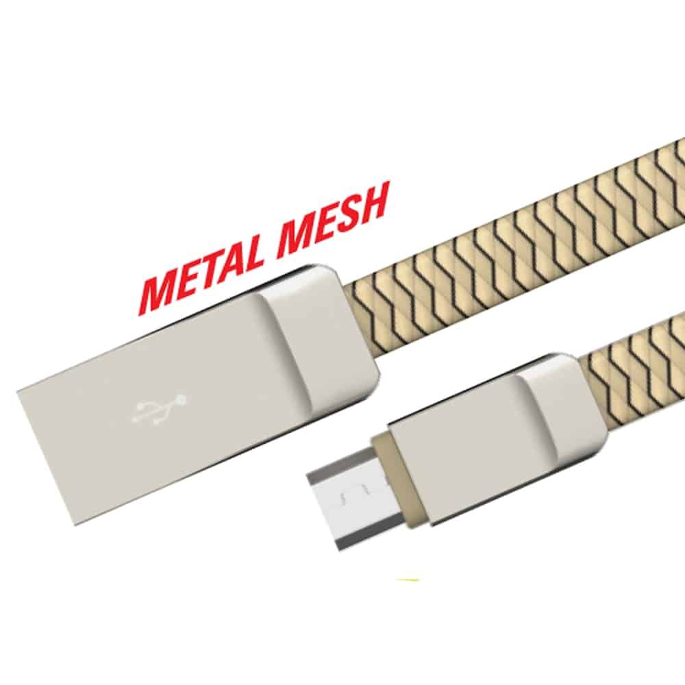 MX USB A MALE TO MICRO USB DATA SYNC AND CHARGING CABLE 1 MTR. ZINC ALLOY CONNECTOR