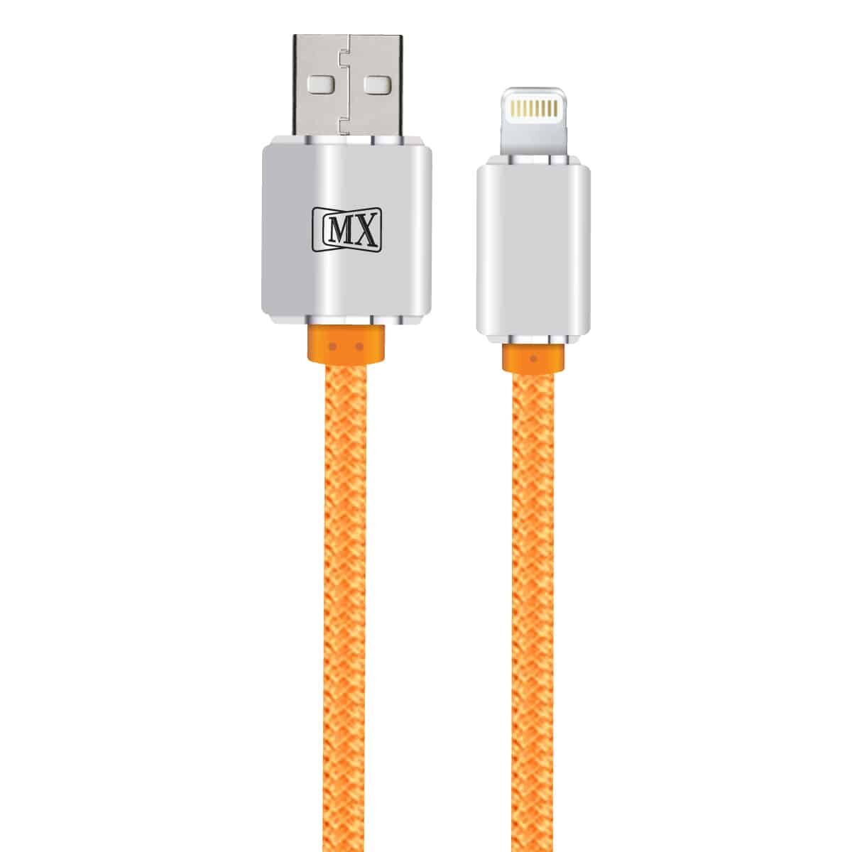 MX USB A MALE TO 8 PIN LIGHTNING DATA SYNC 2 amperes CHARGING CORD 1 MTR - MX 3756