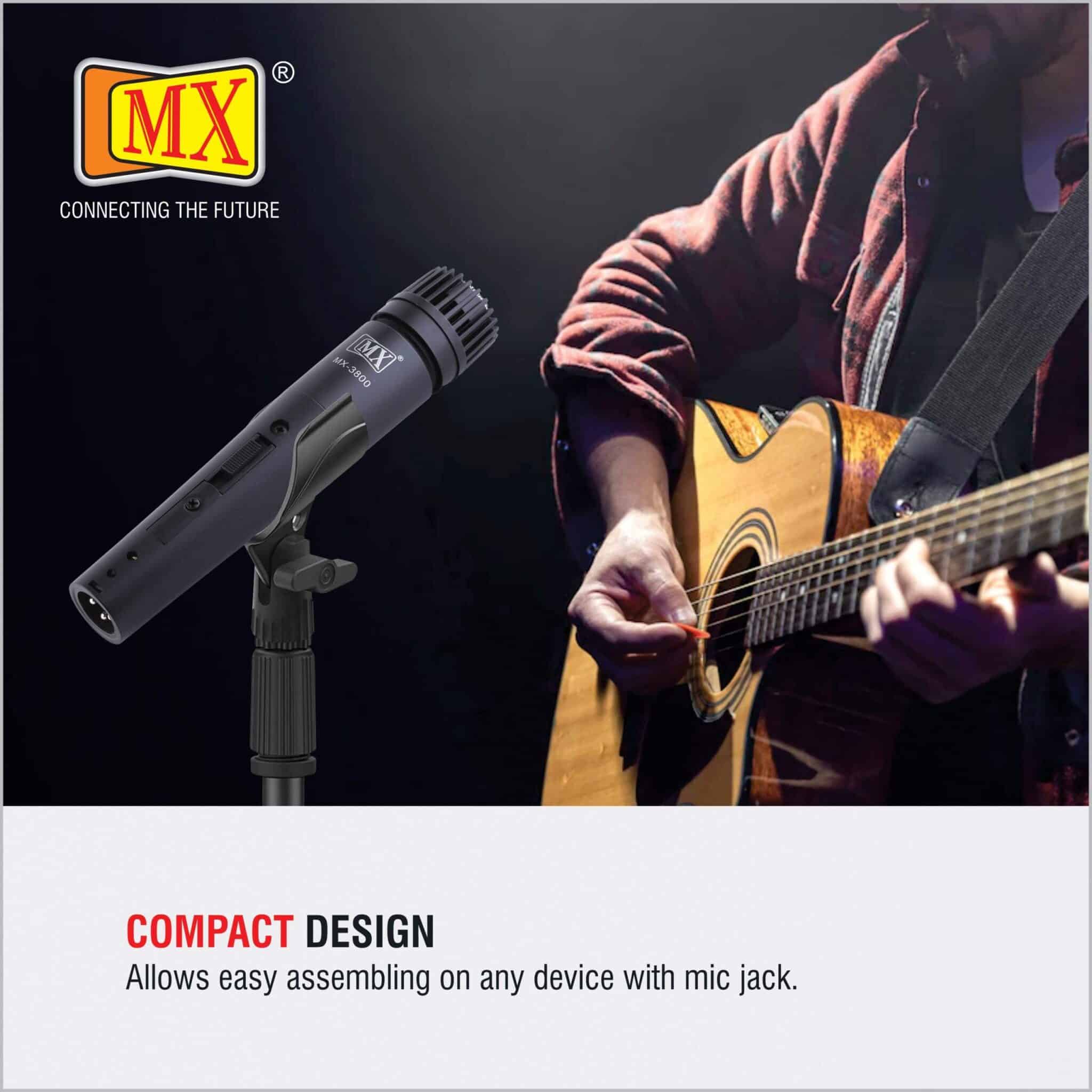 MX Dynamic Wired Microphone for Instruments Purposed - Acoustics Cartridge - Image 3