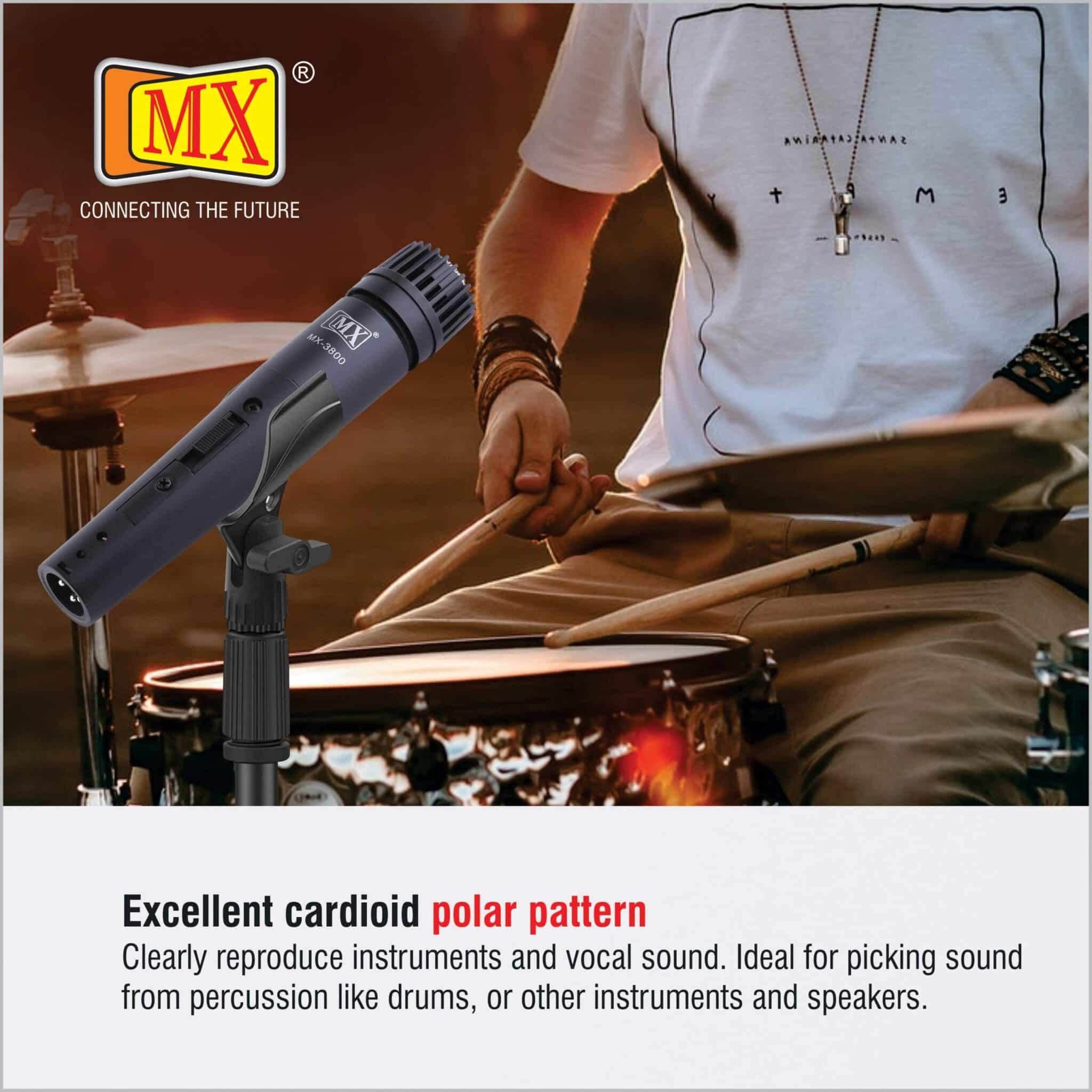 MX Dynamic Wired Microphone for Instruments Purposed - Acoustics Cartridge - Image 4