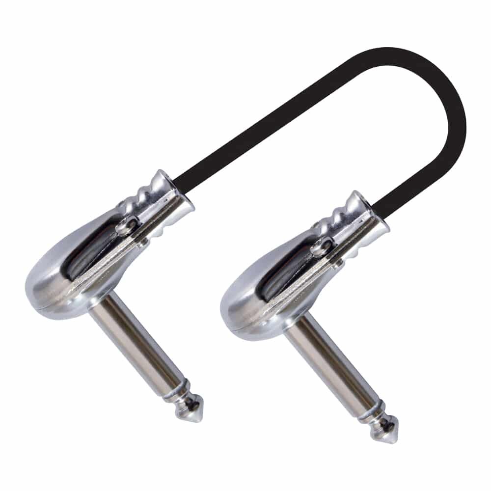 MX P-38 Mono Right Angle Male to Male Deluxe Guitar Patch Cable 0.3M for Pedal, Effects, Patch, instrument cable Pancake MX 3898