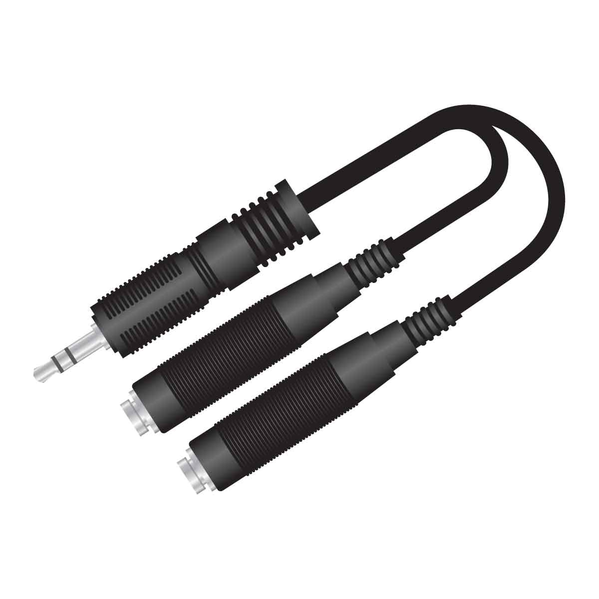 MX EP Stereo Male 3.5 mm To 2 X P-38 Stereo Female Cord 0.2 Mtr.