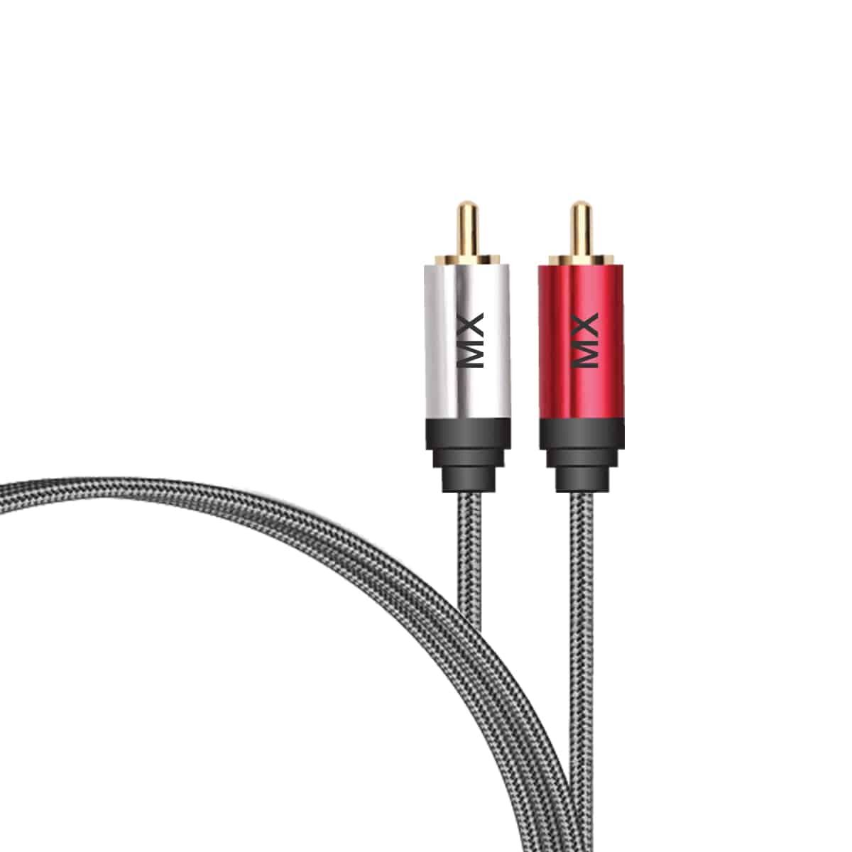 MX 6.35 mm P-38 MONO MALE TO 2 RCA MALE CABLE 5M,Black MX 3997B - Image 9