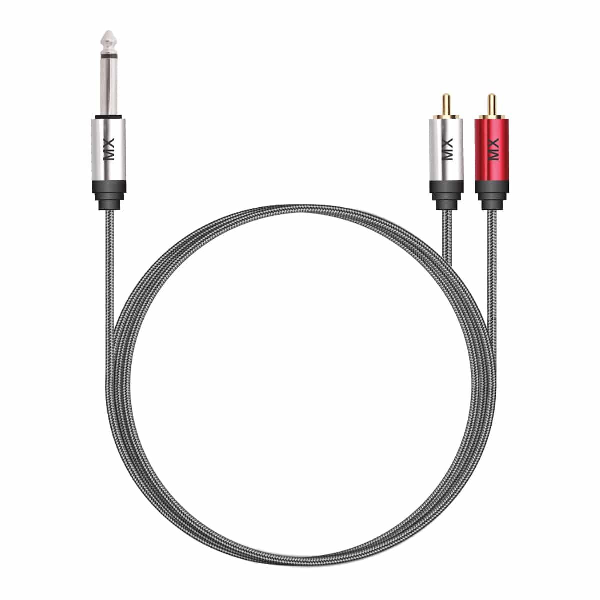 NEDIS Adaptateur Audio Stéréo 6,35 mm Mâle - 2x RCA Femelles 10 pièces