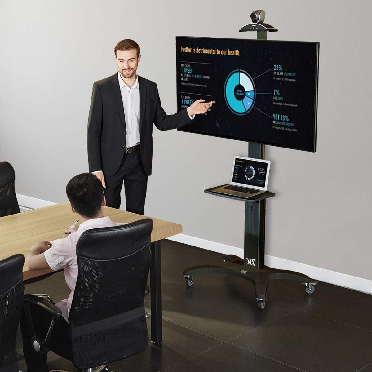 MX MULTI-FUNCTIONAL & PROFESSIONAL MOBILE STAND FOR 32-65 LCD / LED TV PANEL MX 4020 - Image 7