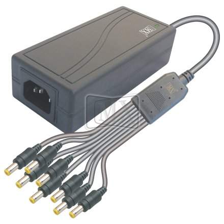 MX CCTV Camera Desktop Type Power Supply 220 Volts Ac To 12 Volts Dc 3 Amperes -For 8 Cameras - mxSPS-03