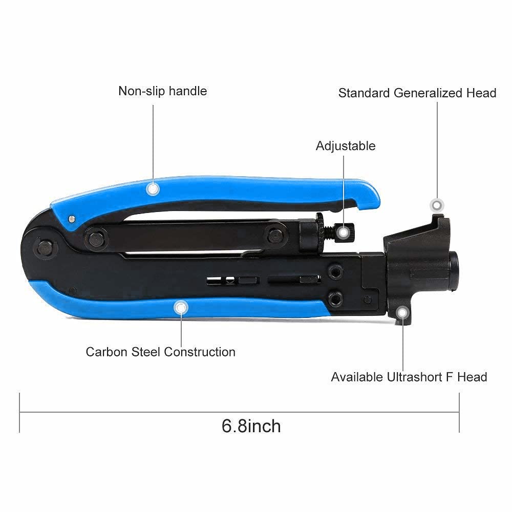 MX Professional Compression Tool (for RG-59, RG-6, RG-11) F Compression Connector - Image 3