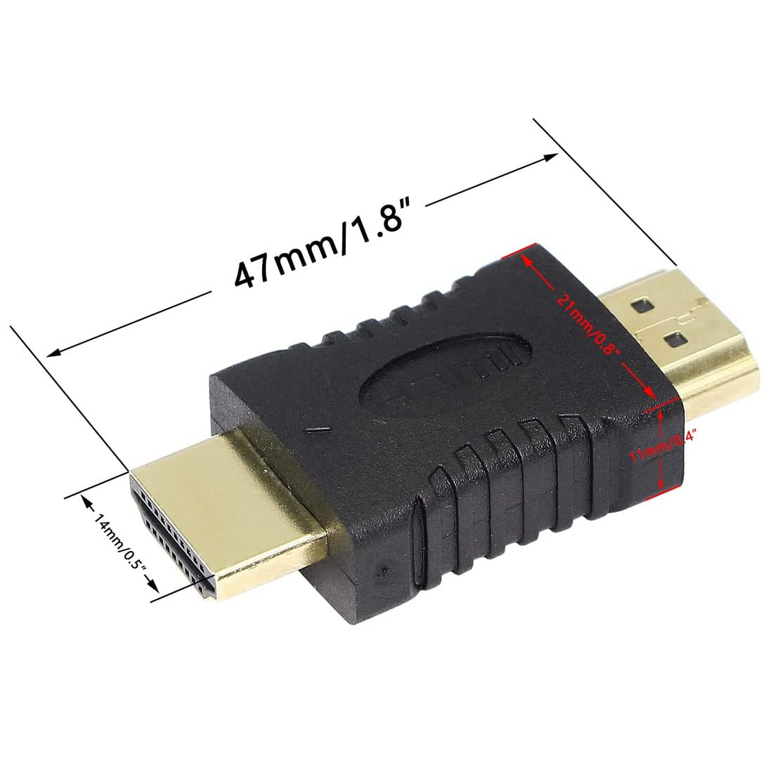 MX HDMI Male to HDMI Male Adaptor (Pack of 2) - Image 3
