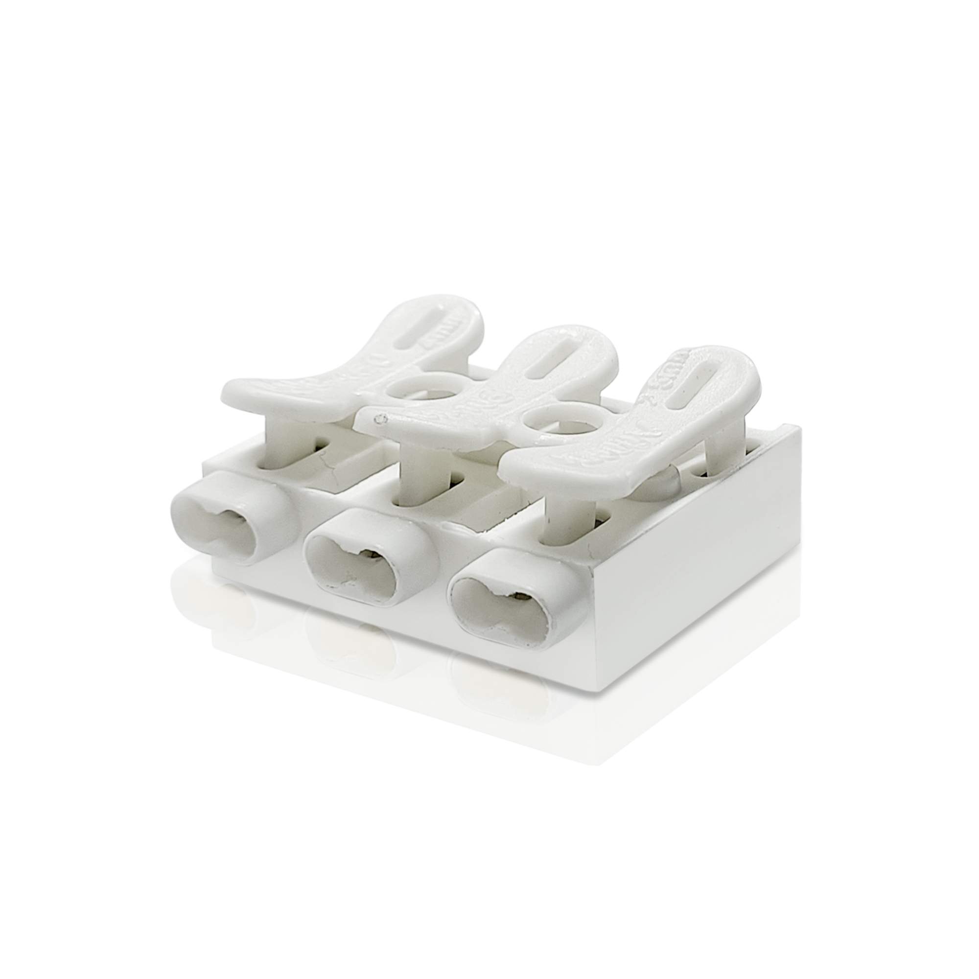 MX 3 ways 3 pin push wire fast connector for electrical cable, screw less quick connect terminal block