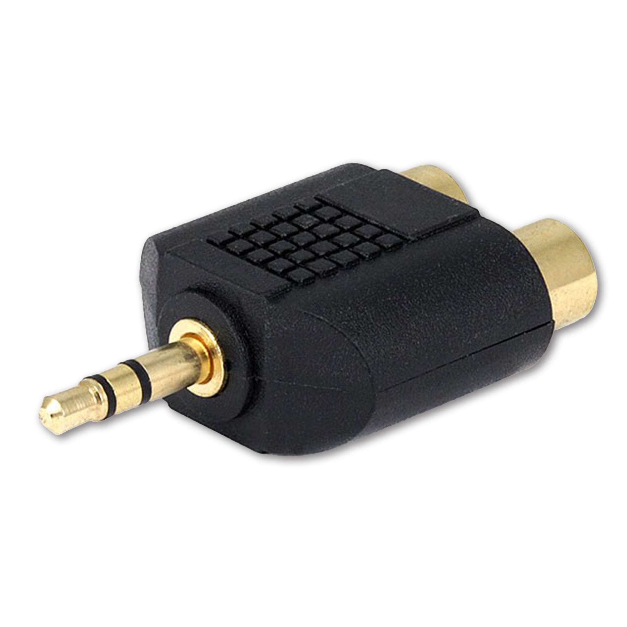 MX EP STEREO MALE PLUG 3.5mm to 2 RCA FEMALE SOCKET CONNECTOR - Image 2