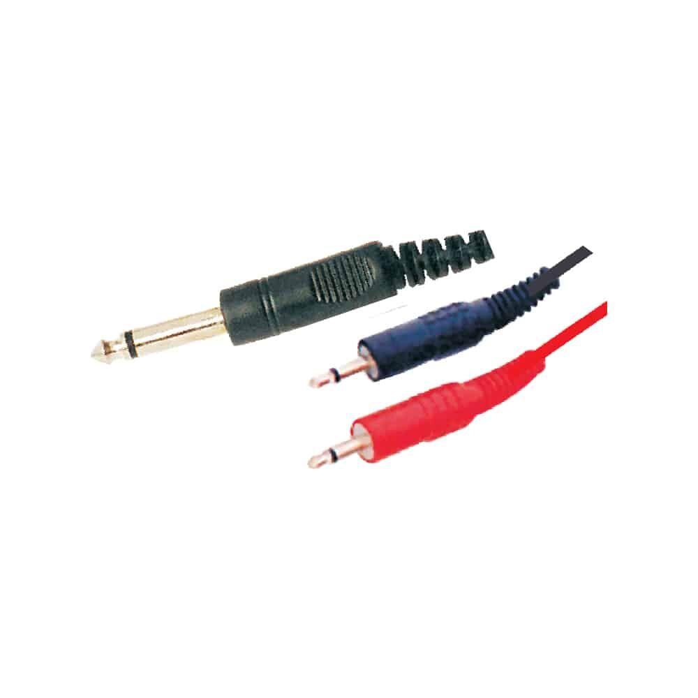 MX 6.35mm P-38 Mono Plug To 2 EP Plug Cord 3.5mm 1.5M MX 642