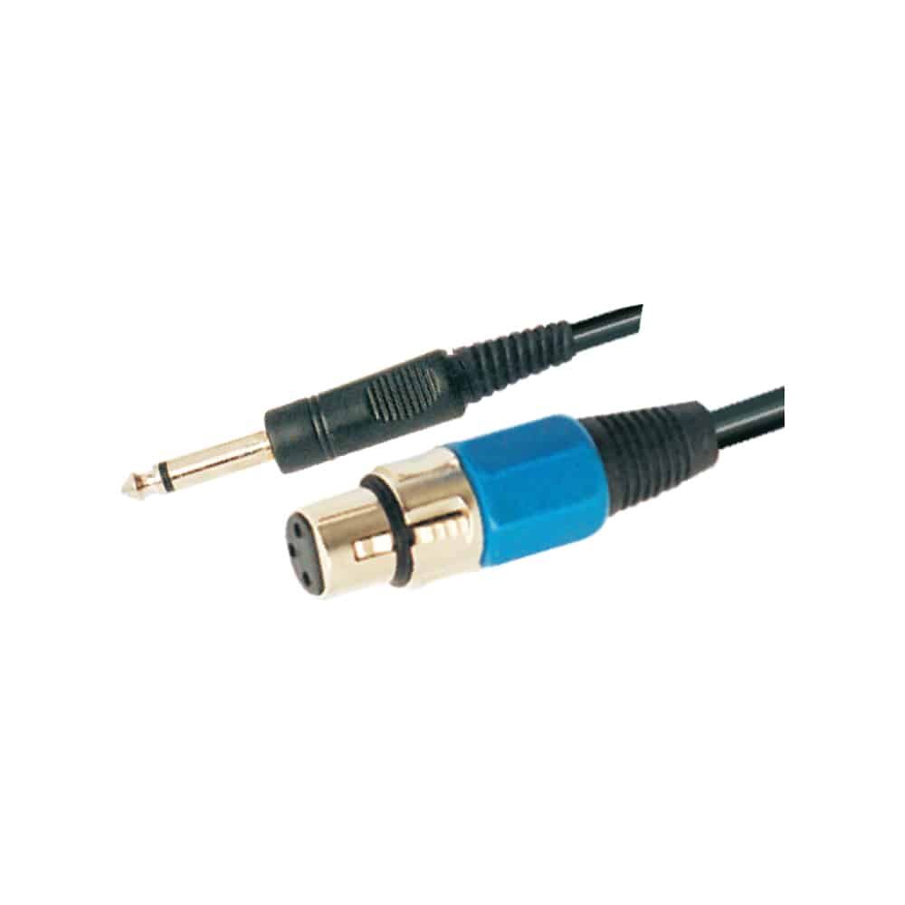 MX 6.35mm P-38 Mono Plug to MX 3-Pin Mic Extension XLR Cable - 15 meters