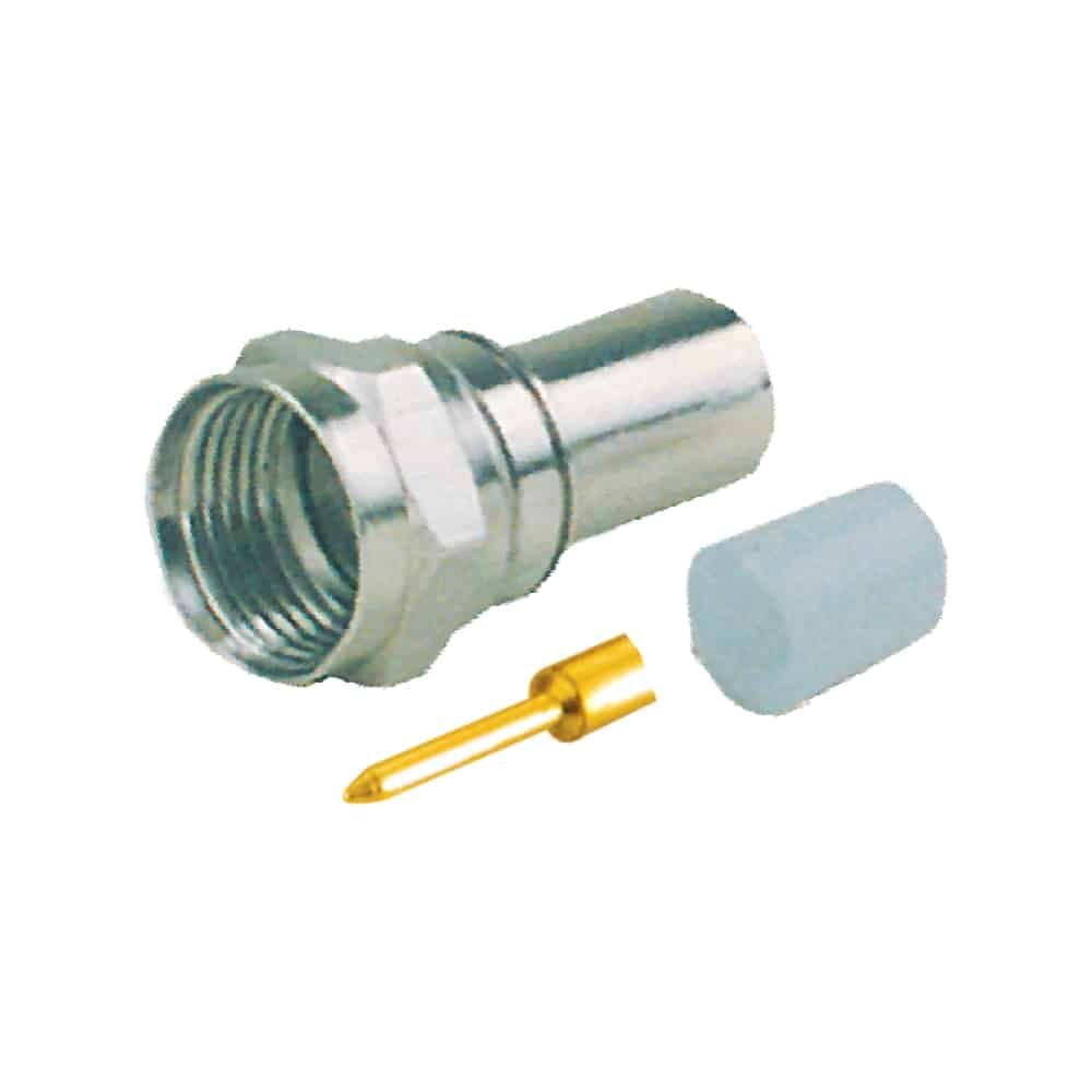 MX 'F' connector crimping type with PIN for RG-58 cable