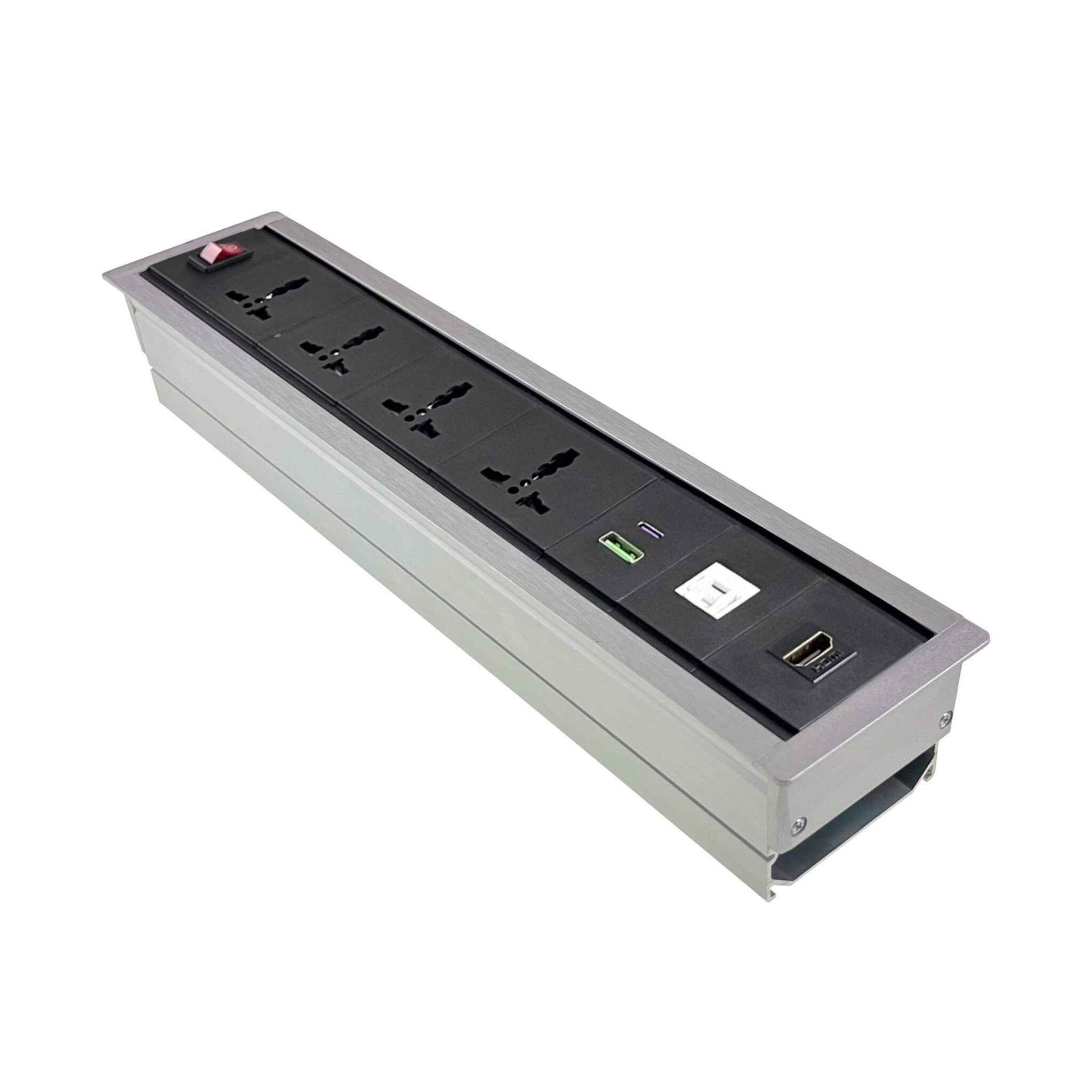 MX NUEVO C 55 IN SURFACE: Smart Power Solution with 4 Universal Sockets, 30W PD Fast Charging, and Multimedia Ports! - Image 4