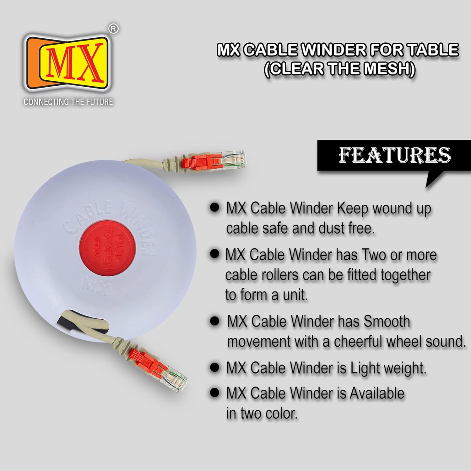 MX Cable Winder Cable Organizer Cable Protector Management (Clears The MESH) - Image 4