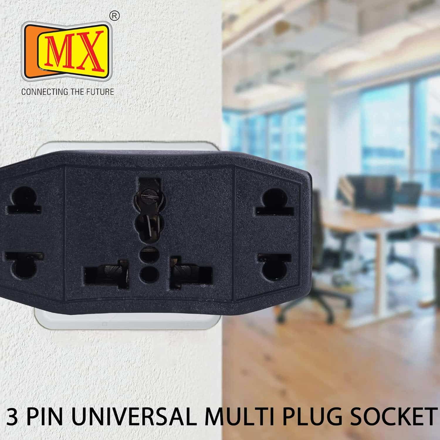 MX 3-Pin Universal Multi-Plug Socket Connector (5A-240V) | Travel Adapter | Extension Cord | Power Strip with Universal Socket - Image 5