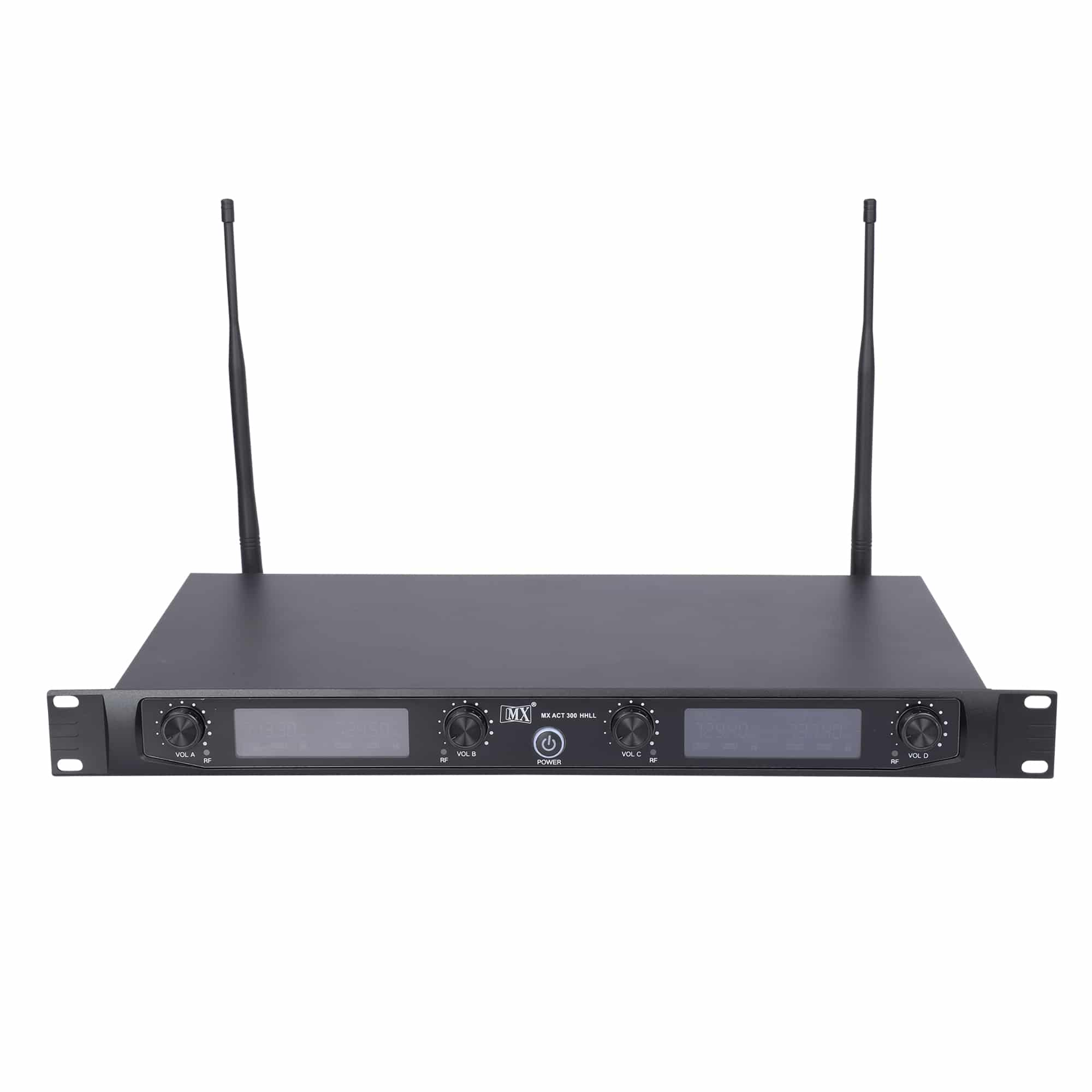 MX 4-Channel UHF Wireless Microphone System with 2 Handheld Mics and 2 Lapel Mics - Bodypack Transmitters with Fixed Frequency for Party, Wedding Host, Business Meeting, & Multi-Purpose Use - Image 2