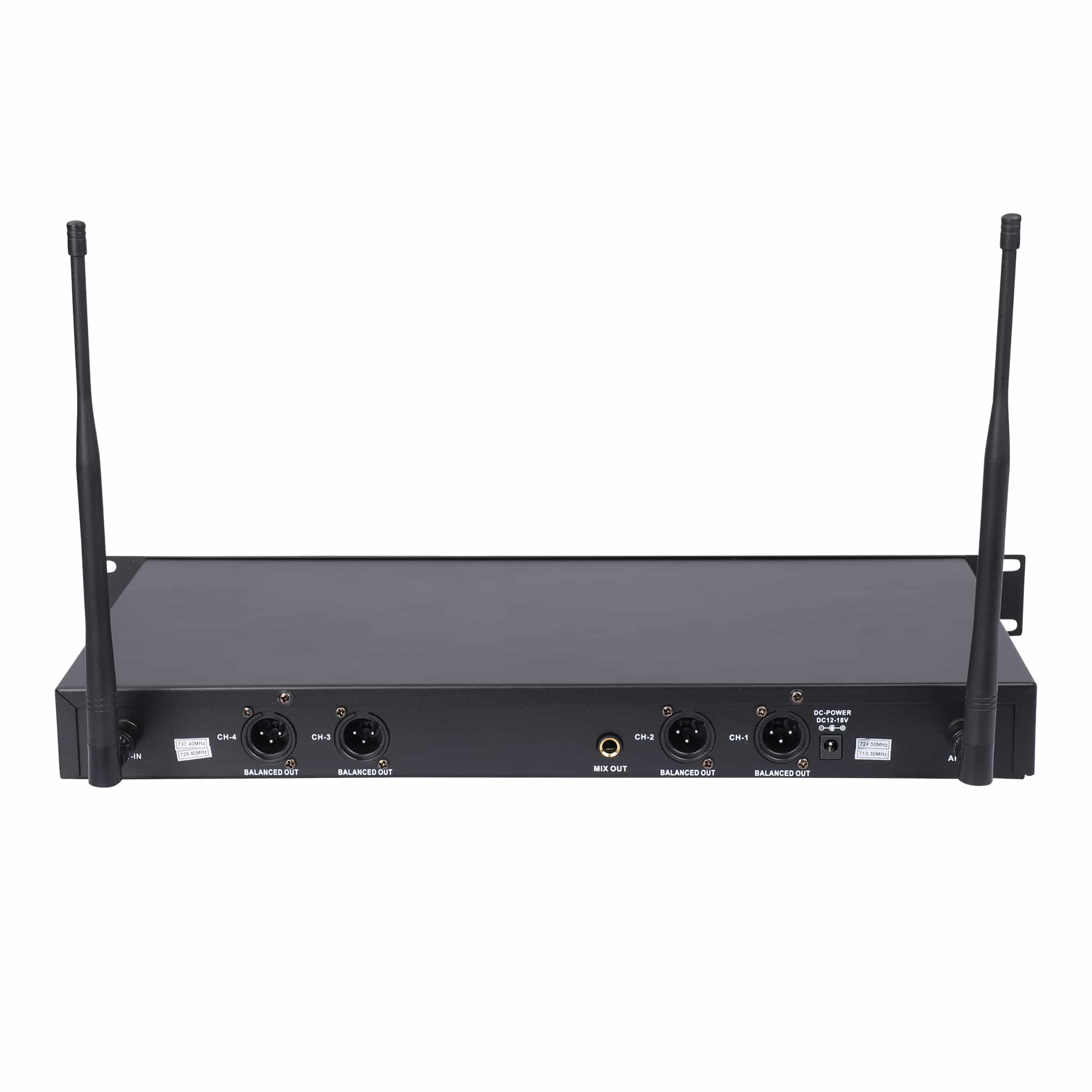 MX 4-Channel UHF Wireless Microphone System with 2 Handheld Mics and 2 Lapel Mics - Bodypack Transmitters with Fixed Frequency for Party, Wedding Host, Business Meeting, & Multi-Purpose Use - Image 4