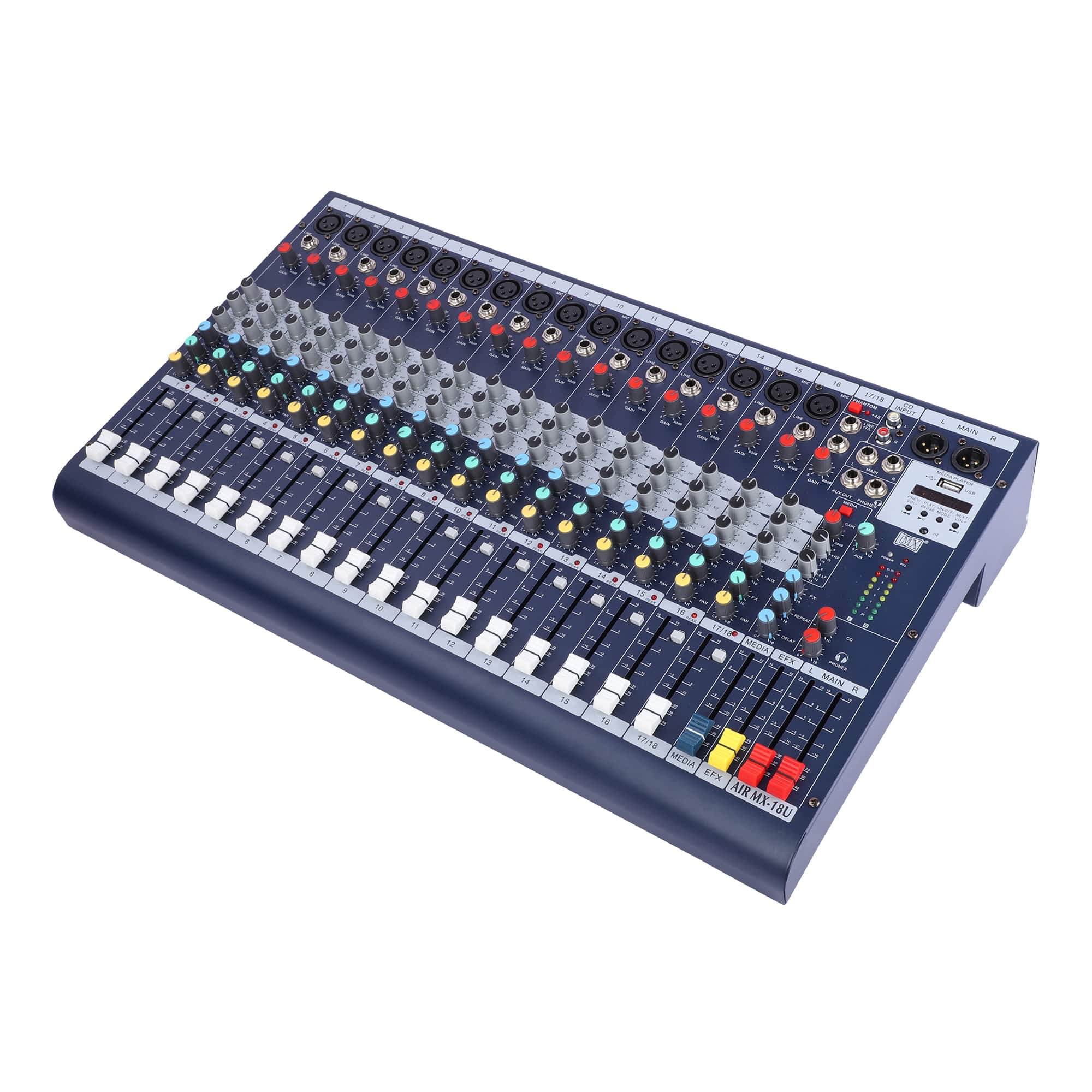MX Air Mixer 18-Channel Professional Live Mixer with Bluetooth & amp; USB Connectivity - Image 2