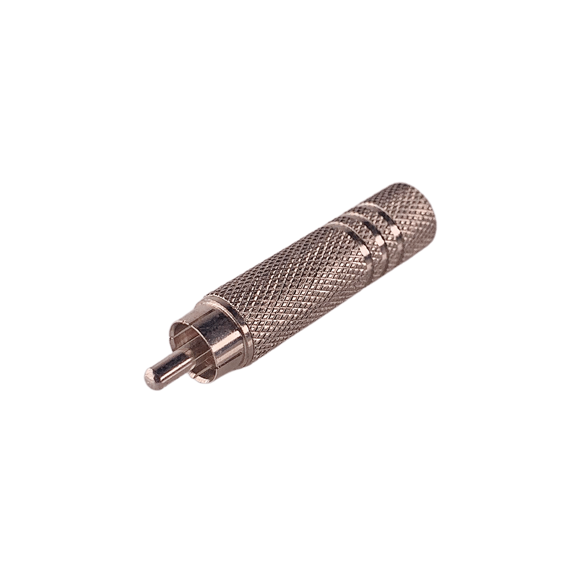 MX RCA plug male to P-38 mono female connector (METAL)(GOLD PLATED PIN)
