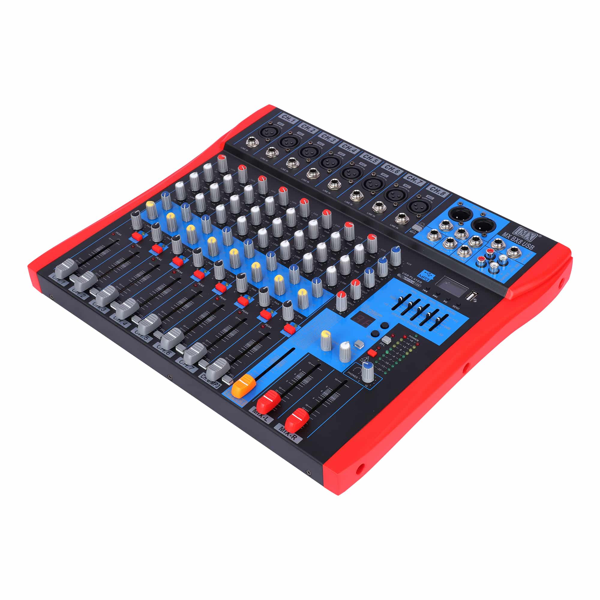 MX BX Series Live Audio Mixer 8 Channel Premium Analog Mixer with USB & Bluetooth - Image 2