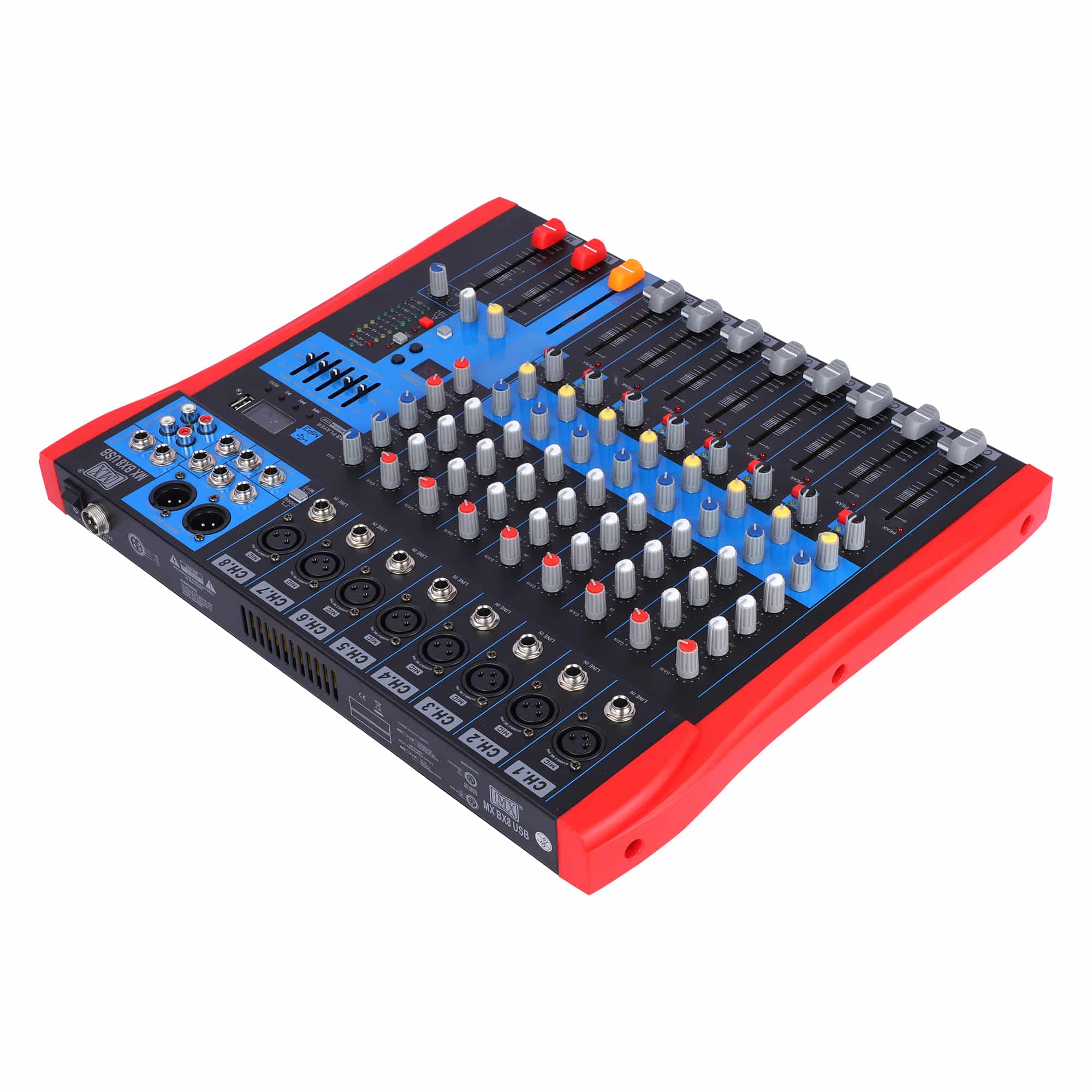 MX BX Series Live Audio Mixer 8 Channel Premium Analog Mixer with USB & Bluetooth - Image 4
