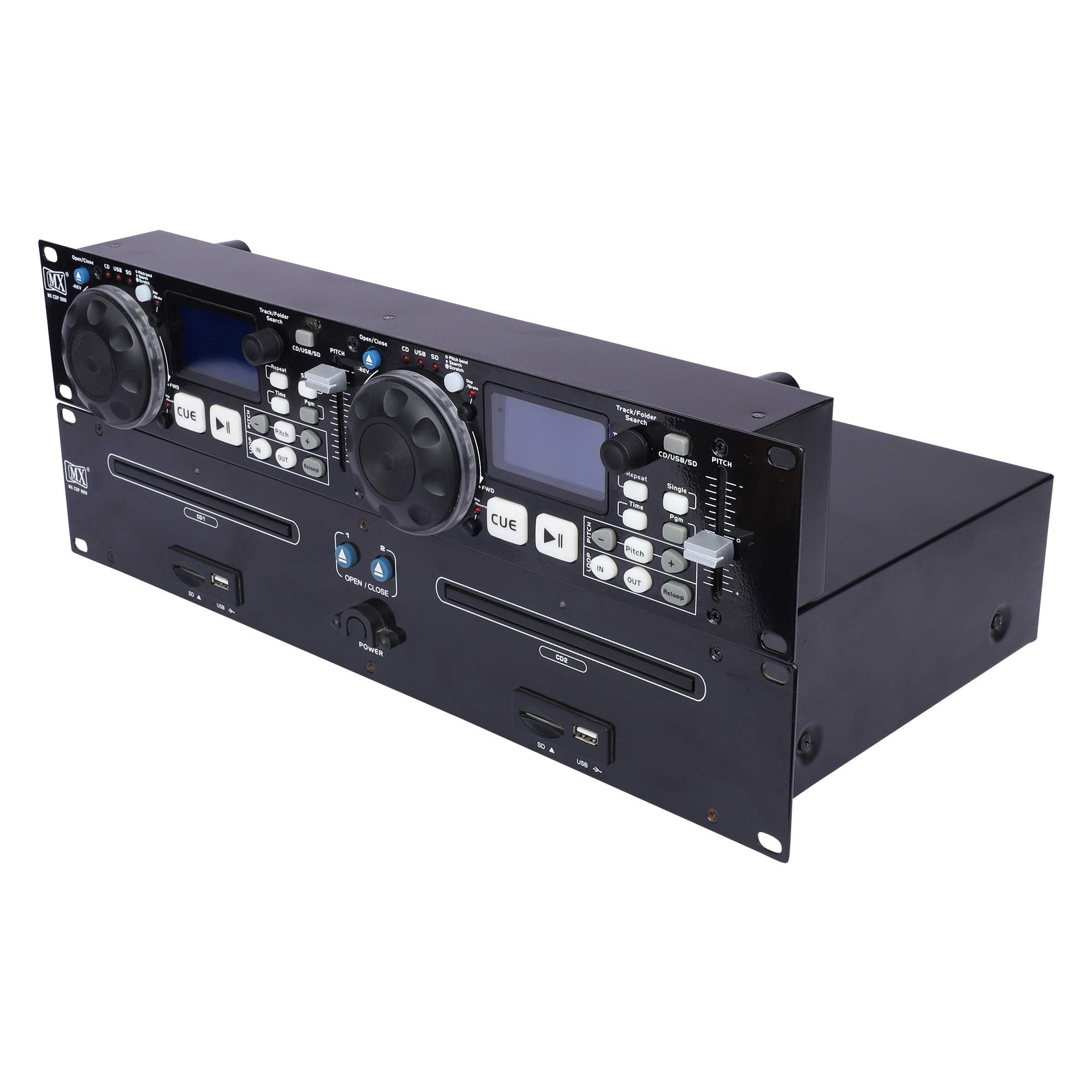 MX Professional Dual Media Player with playback from multiple sources like Audio CDs / MP3s and two USB ports Wired DJ Controller - Image 2