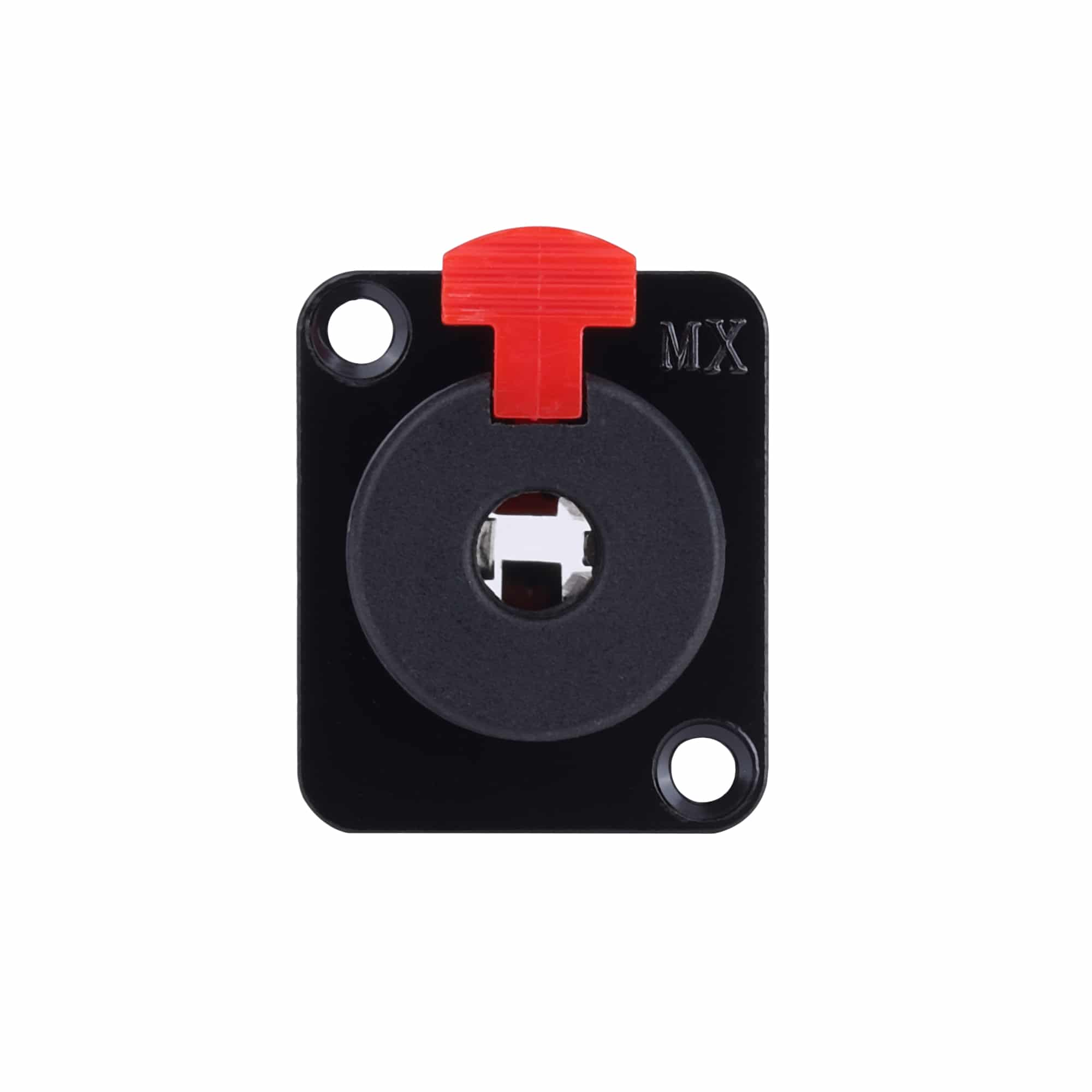 MX 6.35 mm P-38 STEREO FEMALE LOCKING TYPE PANEL MOUNTING CONNECTOR BLACK COATING - Image 3