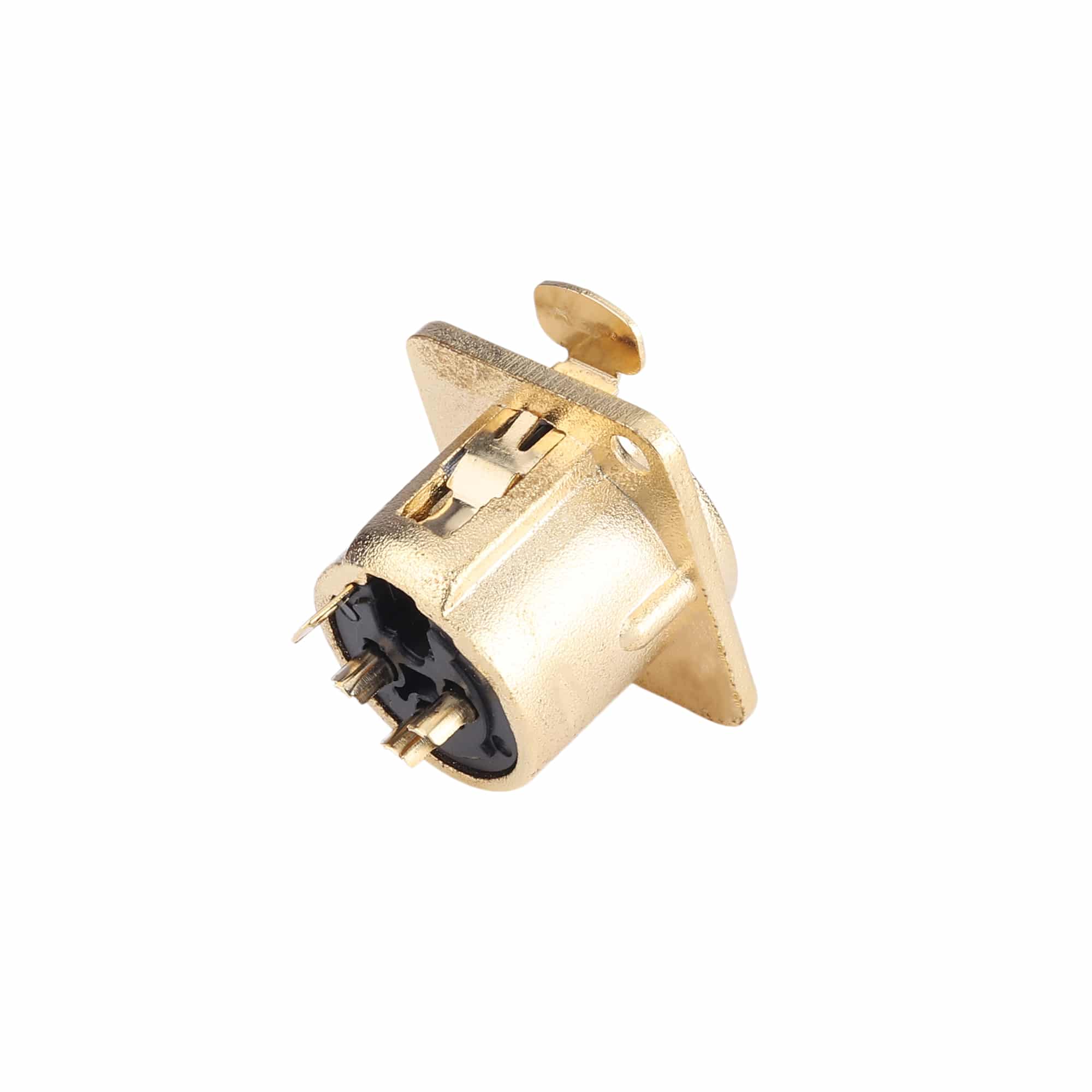 MX 3 PIN MIC FEMALE CONNECTOR XLR 24k GOLD PLATED PANEL MOUNTING - Image 3