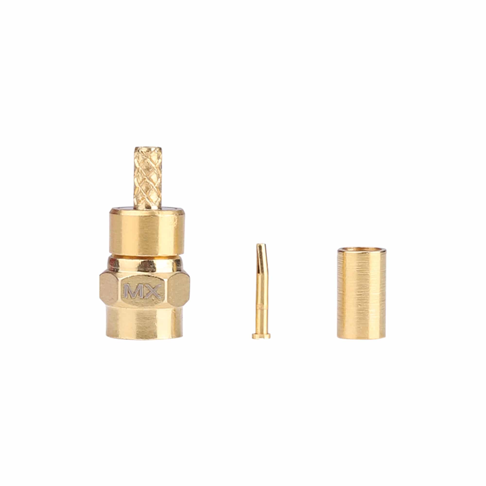 MX SMC Male Crimping Type Connector With Teflon For (174U Cable) (Gold Plated) - Image 2