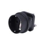 ADATTATORE INDUSTRIALE PER SPINA SCHUKO PRESSOFUSA 2 POLI TERRA ADATTATORE INDUSTRIALE PER SPINA SCHUKO PRESSOFUSA 2 POLI TERRA