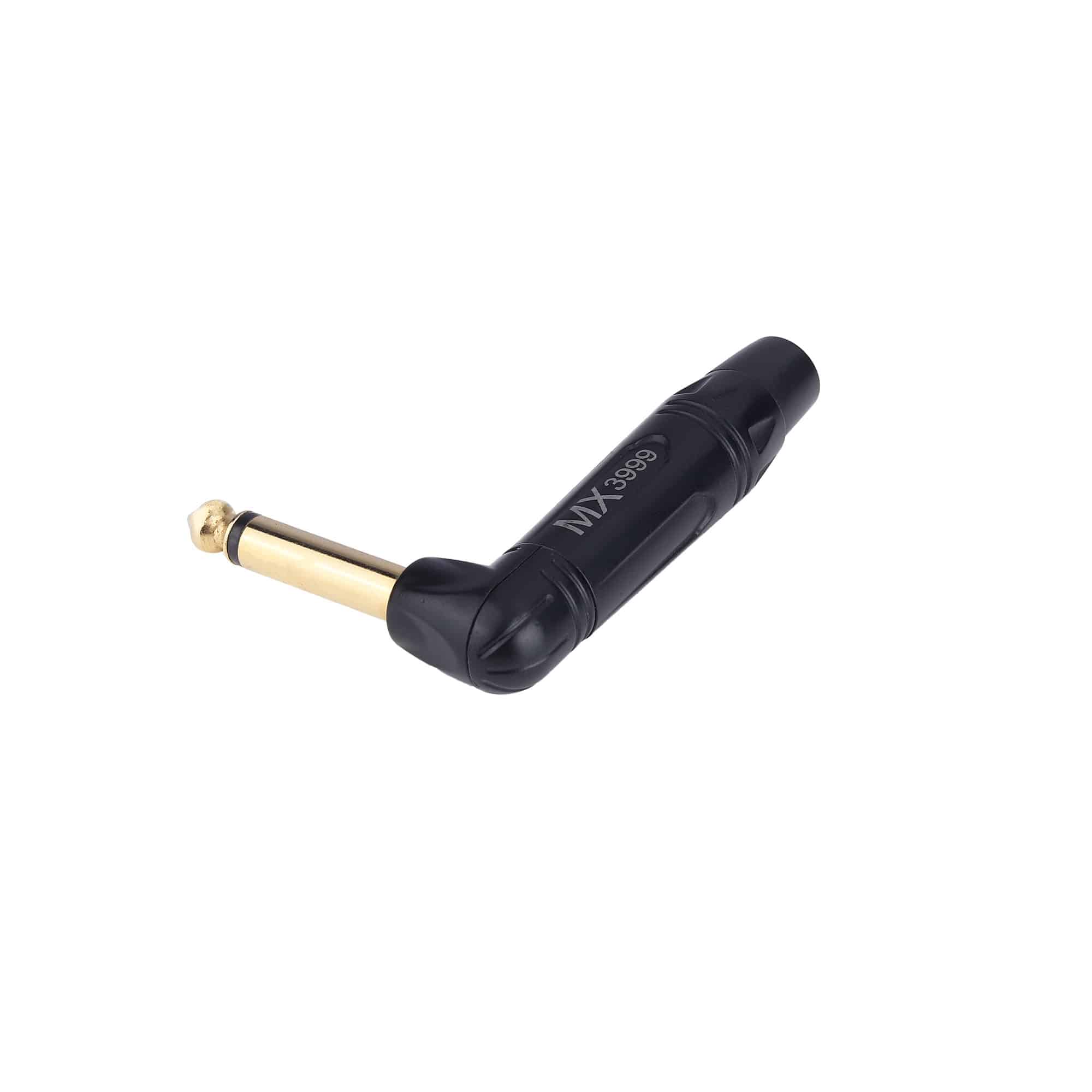 MX 6.35 MM P-38 MONO MALE RIGHT ANGLE CONNECTOR -FULLY METAL WITH GOLD PLATED (Locking Type) - Image 3