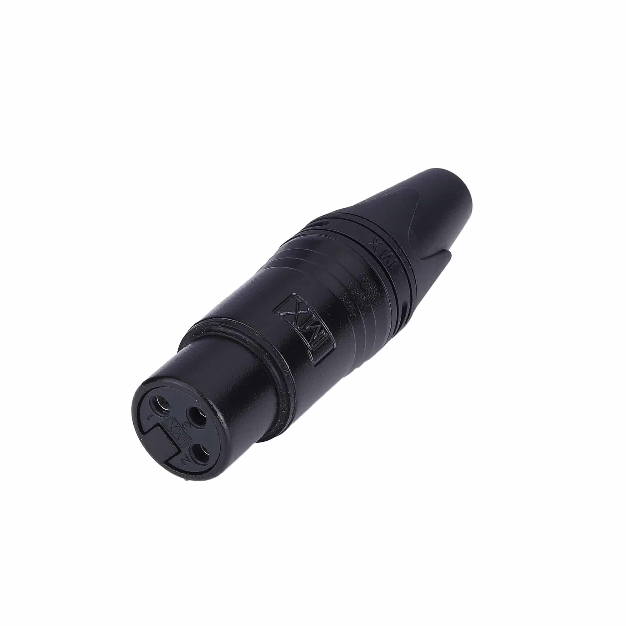 MX XLR 3 PIN MIC FEMALE CONNECTOR BLACK COATING