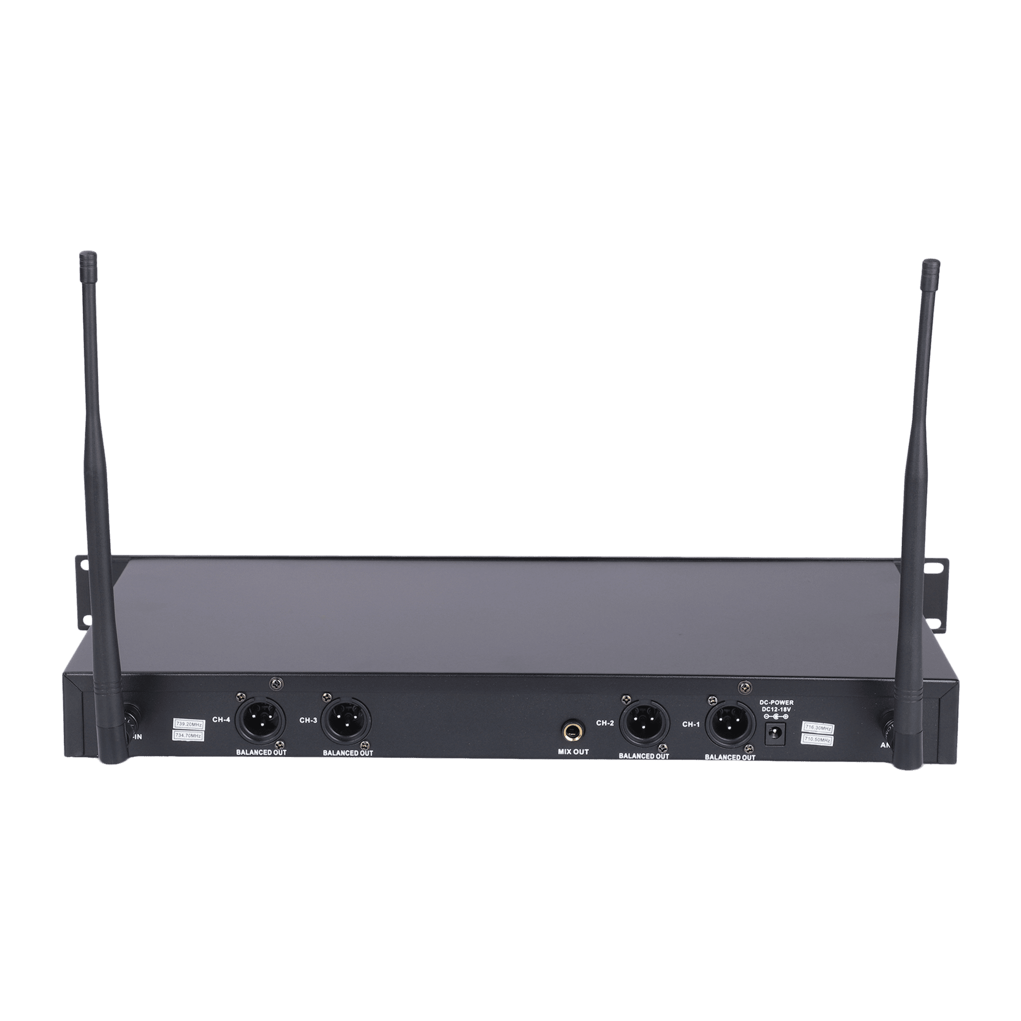 MX 4-Channel UHF Wireless Microphone System with 4 Handheld Mics, Fixed Frequency for Parties, Wedding Hosts, Business Meetings, and Multi-Purpose Use - Image 4