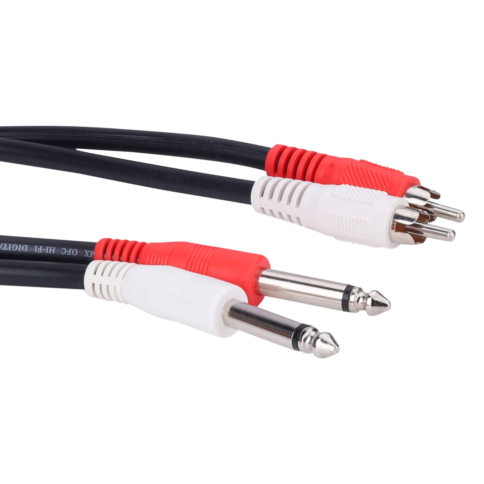 MX 2 X 6.35mm P-38 Mono Plug To 2 RCA Plug Cord MX 1118 - Image 2