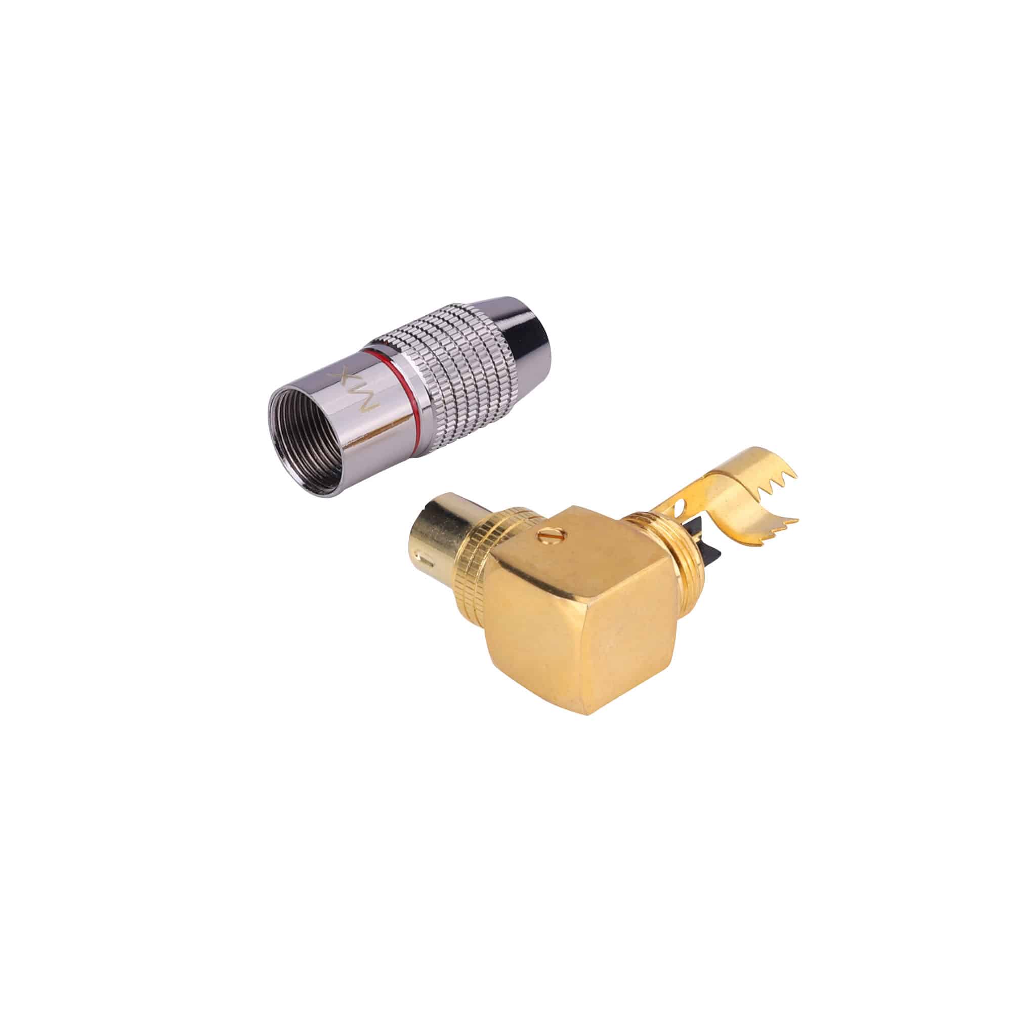 MX S-VIDEO 4 PIN MINI DIN MALE CONNECTOR RIGHT ANGLE HEAVY DUTY FOR 8 MM CABLE (GOLD PLATED) - Image 3