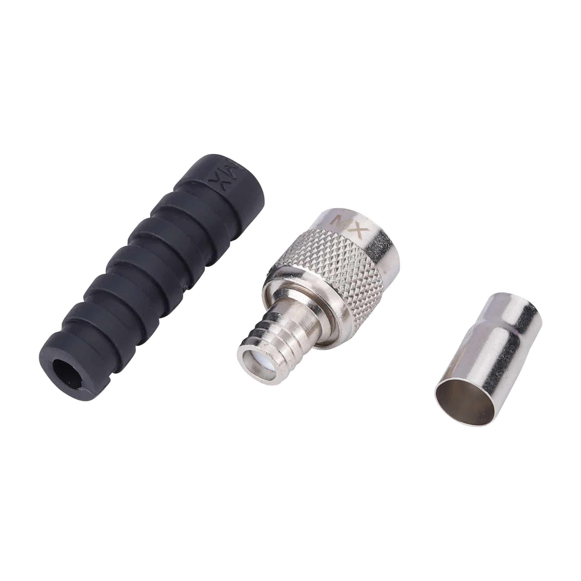 MX TNC Male Plug (Crimp Type) Pin Fitted Connector With Teflon For RG-58U Cable - Image 2