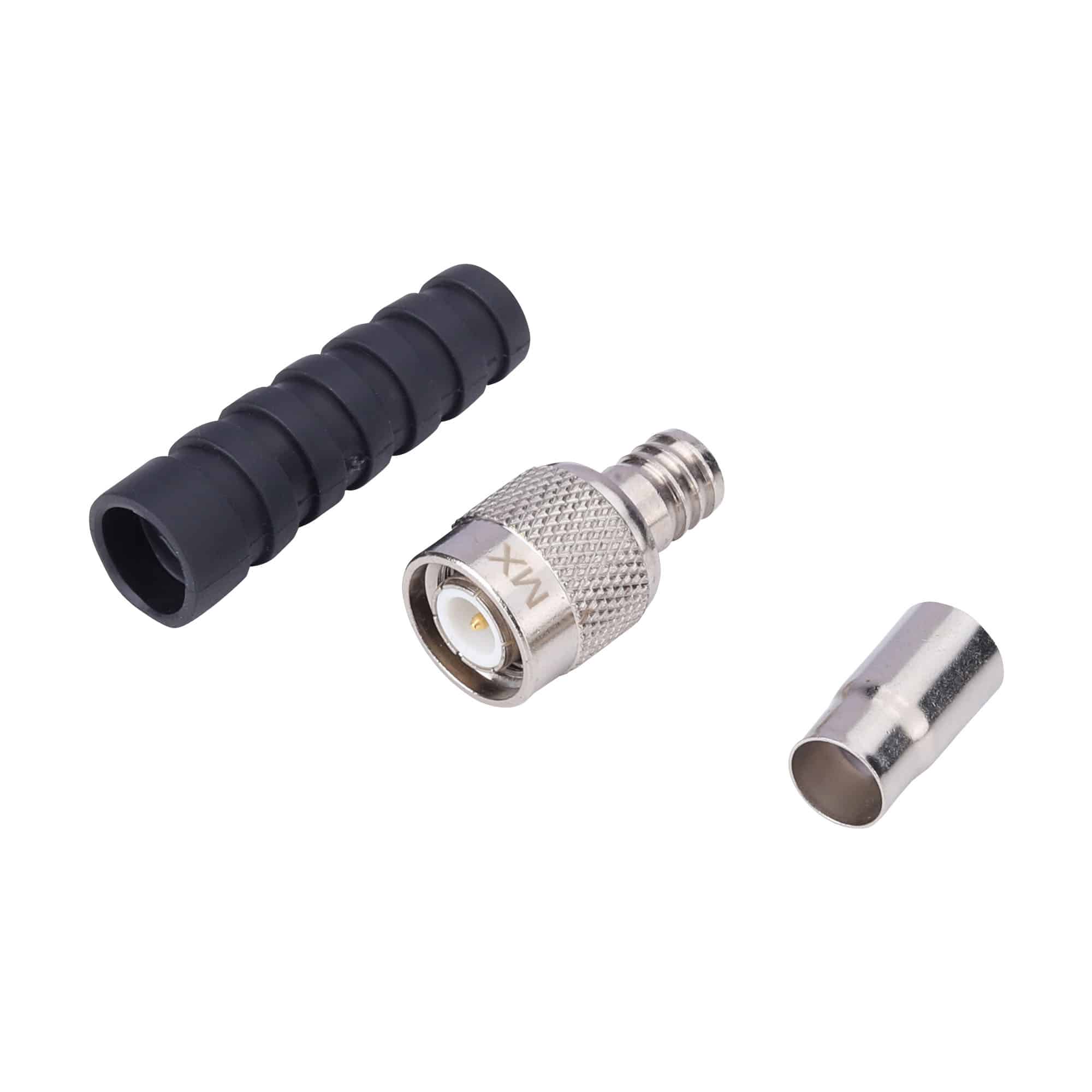 MX TNC Male Plug (Crimp Type) Pin Fitted Connector With Teflon For RG-58U Cable