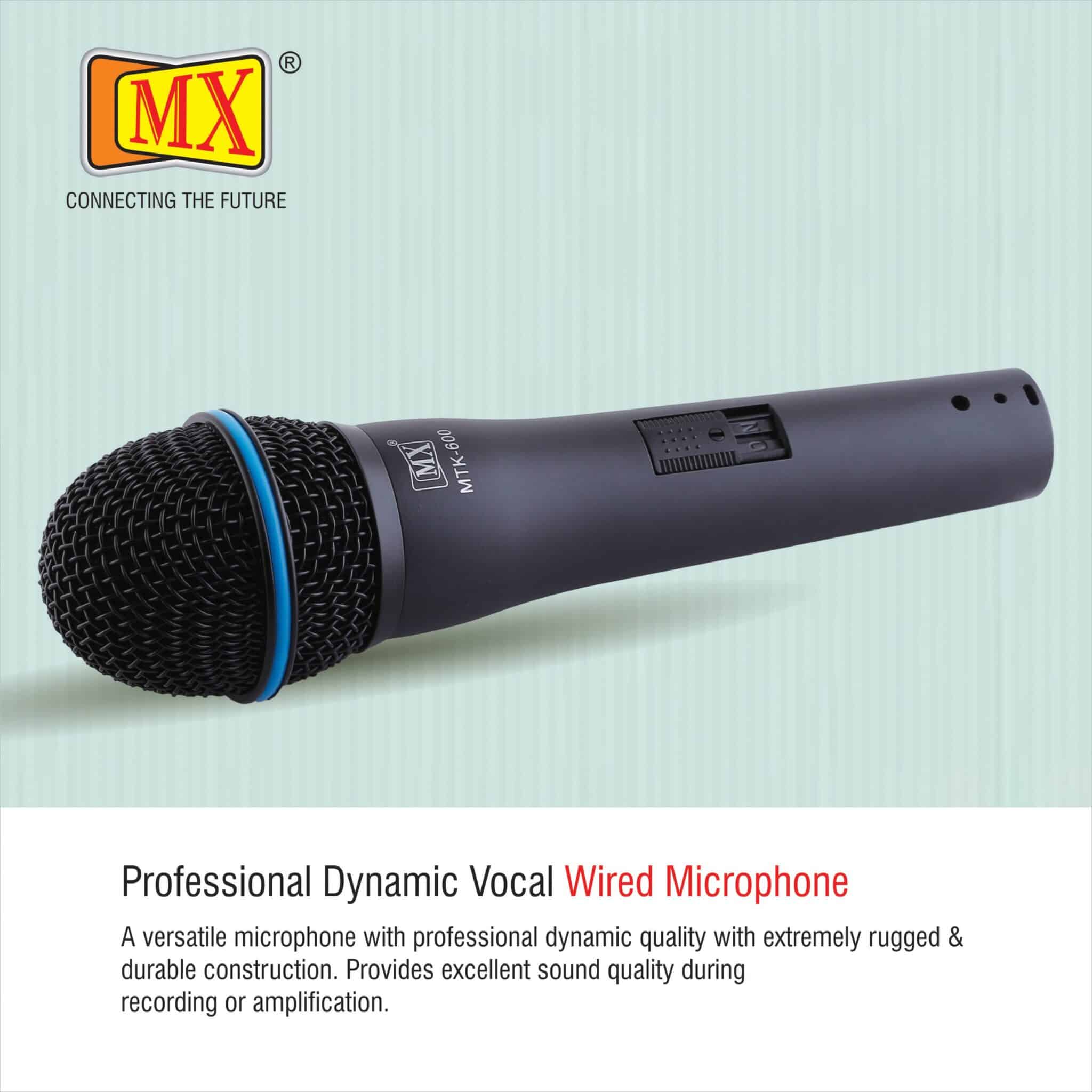 MX Vocal Dynamic Wired Microphone for Vocal & Speech Purposed (Pack of -1 Pcs) - Image 5