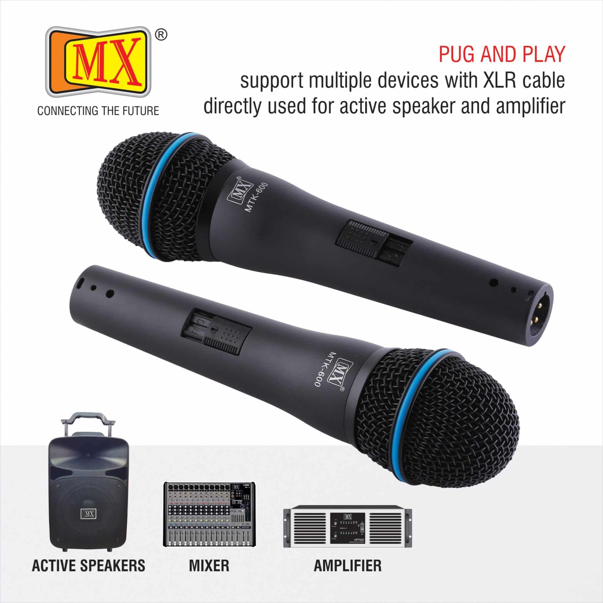 MX Vocal Dynamic Wired Microphone for Vocal & Speech Purposed (Pack of -1 Pcs) - Image 4