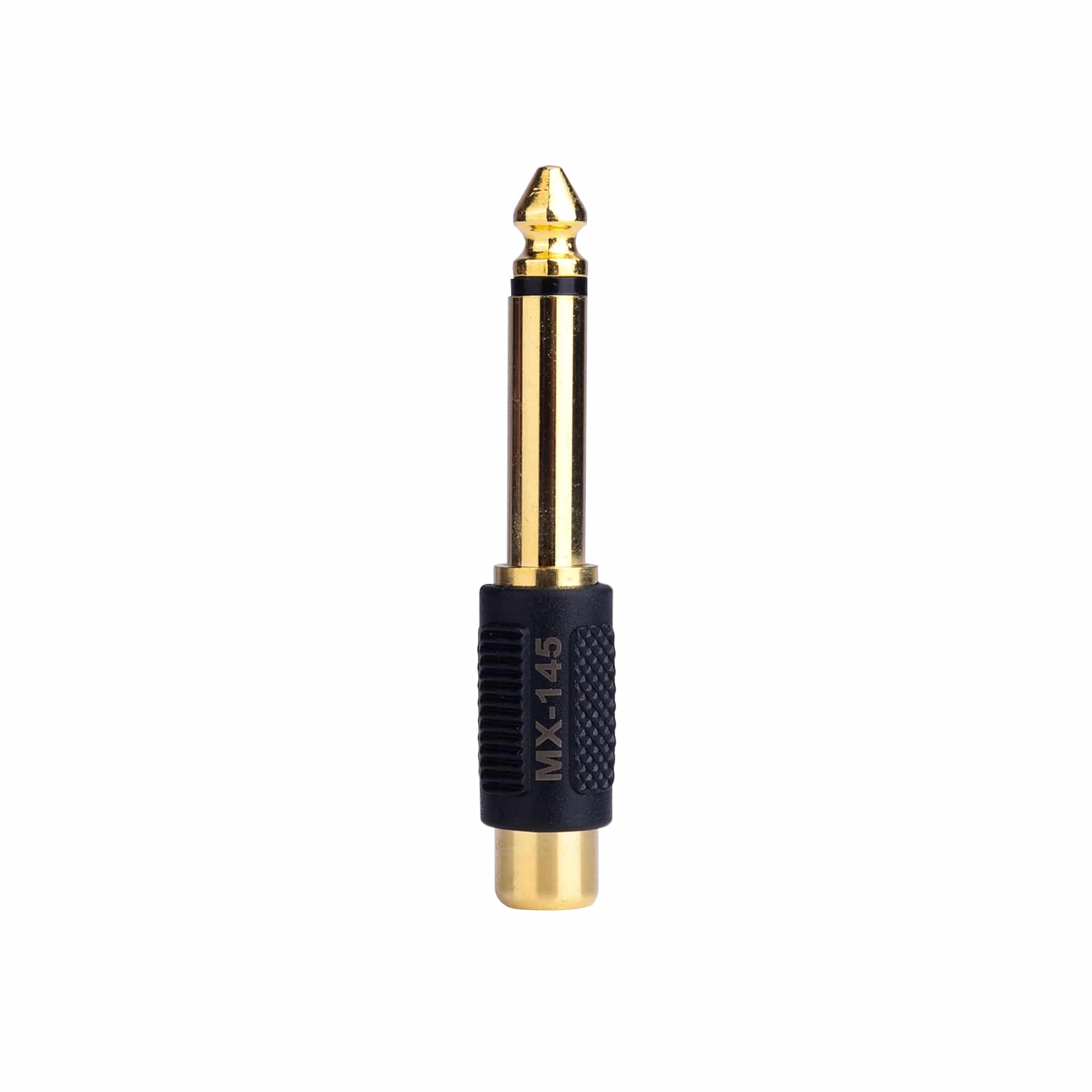 MX 6.35 mm P-38 gold plated mono male RCA female connector - Image 3