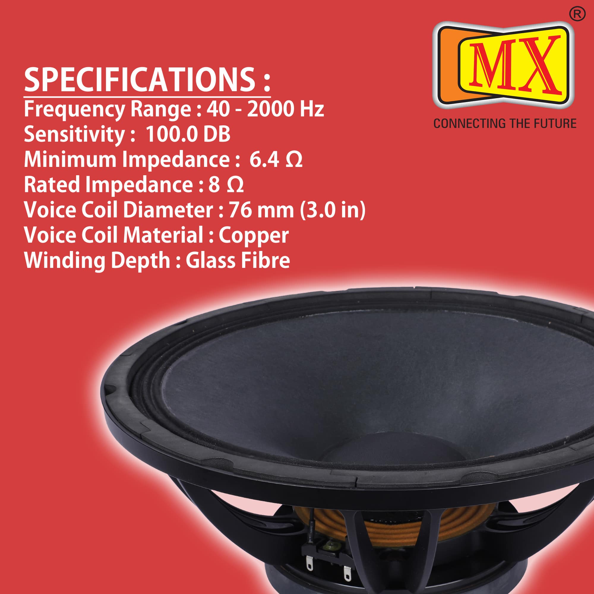 MX 15 INCH WOOFER -POWER-550W - Image 4