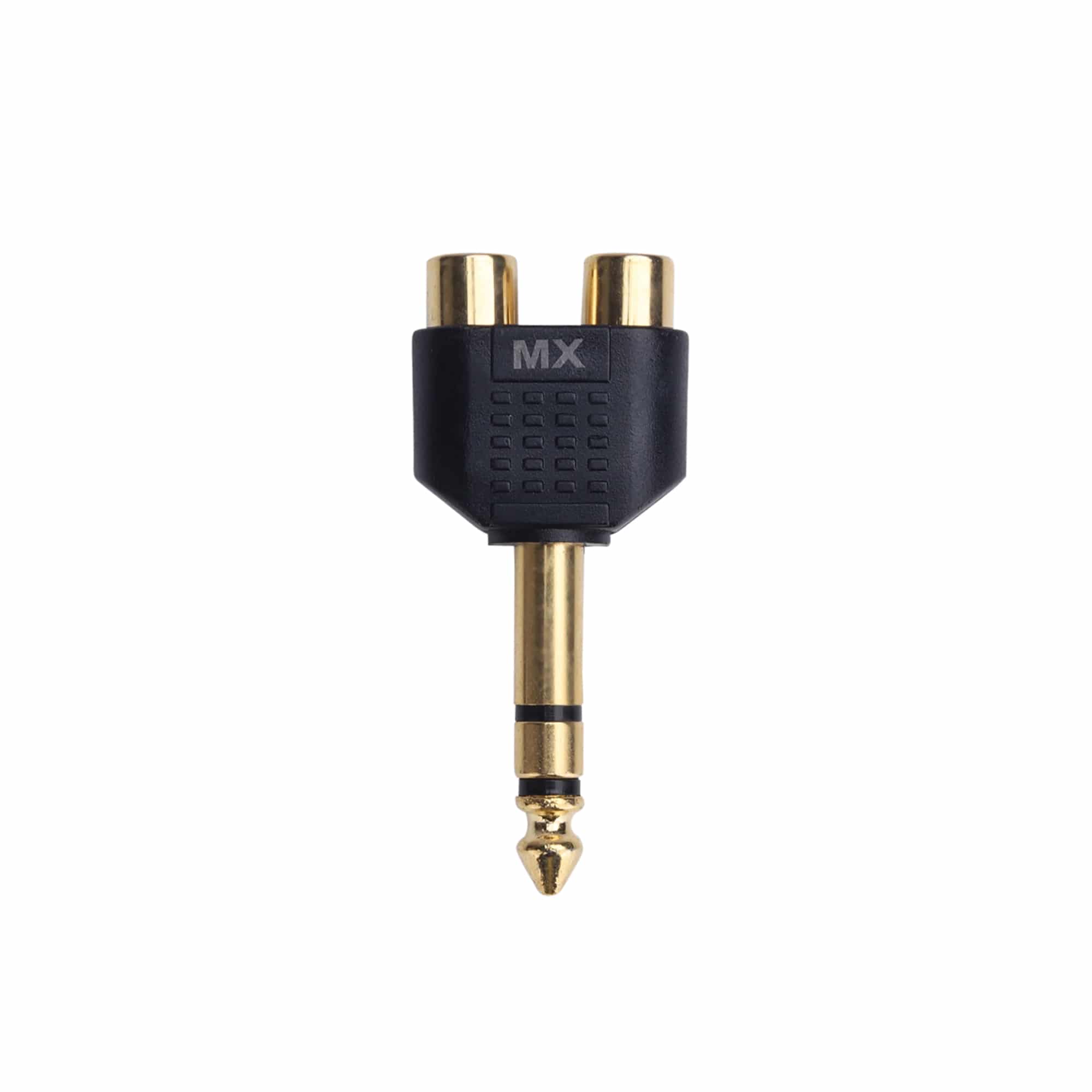 MX 6.35 mm P-38 stereo male to 2 RCA female connector(GOLD PLATED) - Image 3