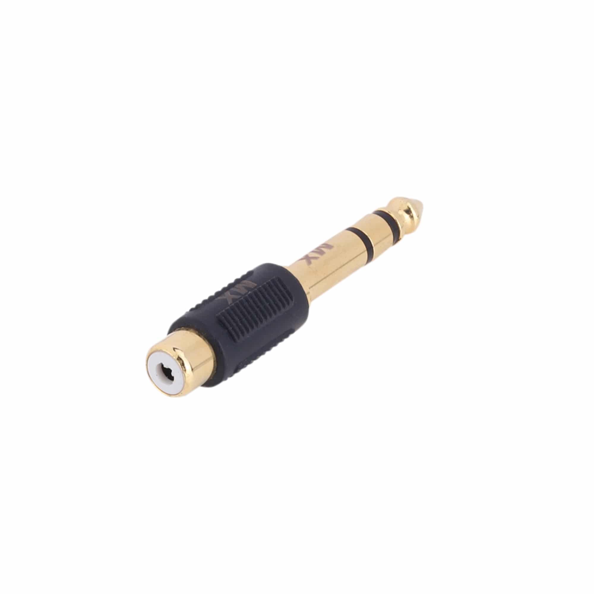 MX 6.35 mm P-38 Stereo Male To RCA Socket Female Connector (Gold Plated) - Image 2