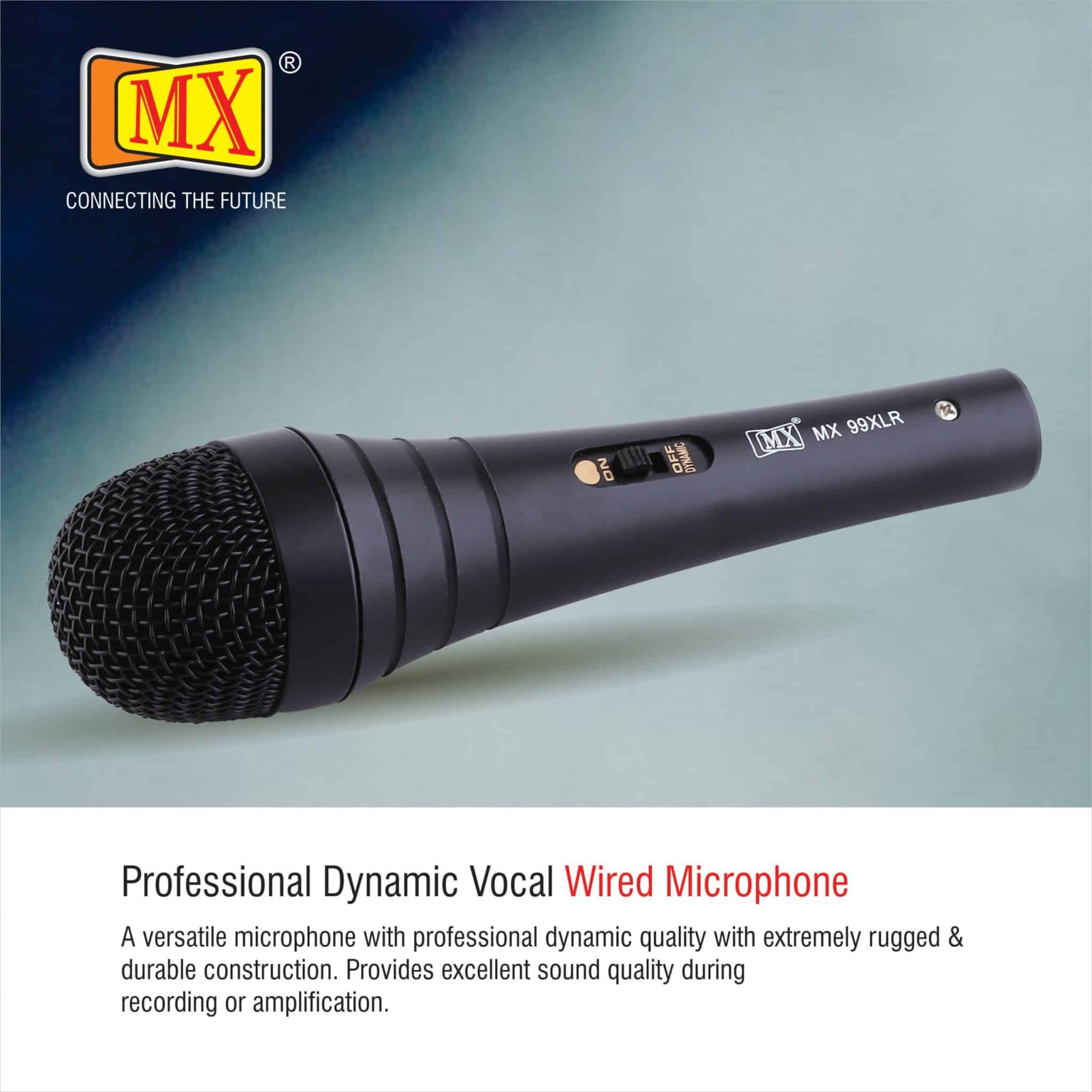 MX Dynamic Unidirectional Microphone Ideal for Spoken-Word Presentations, Karaoke Performances, Multimedia, Instrument Use, Home Or Portable Recording/Karaoke Systems (MX 99 XLR) - Image 5