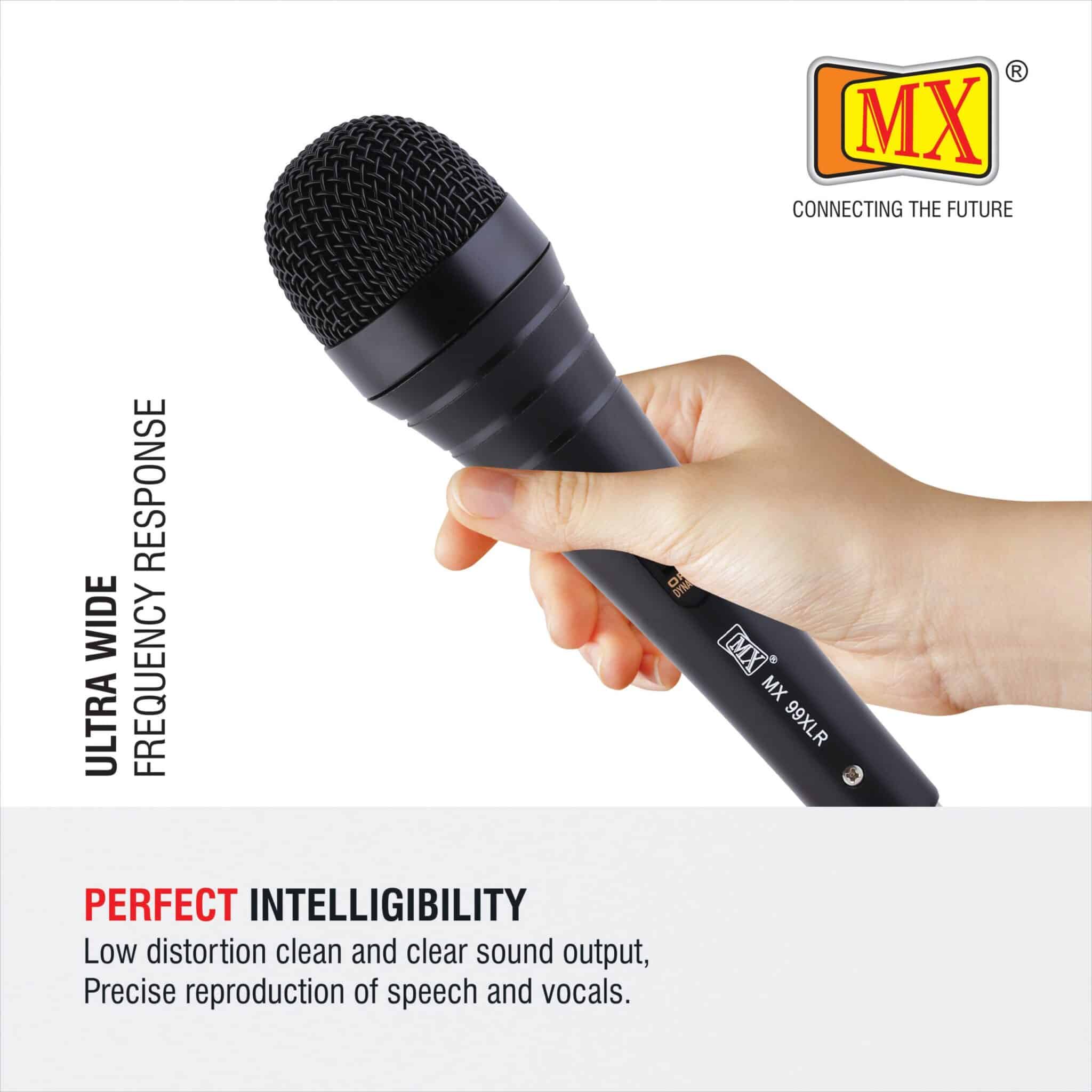 MX Dynamic Unidirectional Microphone Ideal for Spoken-Word Presentations, Karaoke Performances, Multimedia, Instrument Use, Home Or Portable Recording/Karaoke Systems (MX 99 XLR) - Image 3