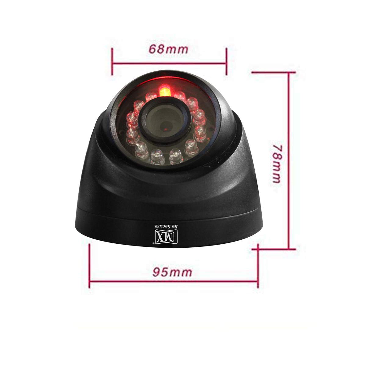 MX Dummy Fake Simulated Infrared IR LED Sensor Black Dome Wireless Security Camera With Red Light Realistic Looking CCTV Surveillance (MX Dummy 1) - Image 4