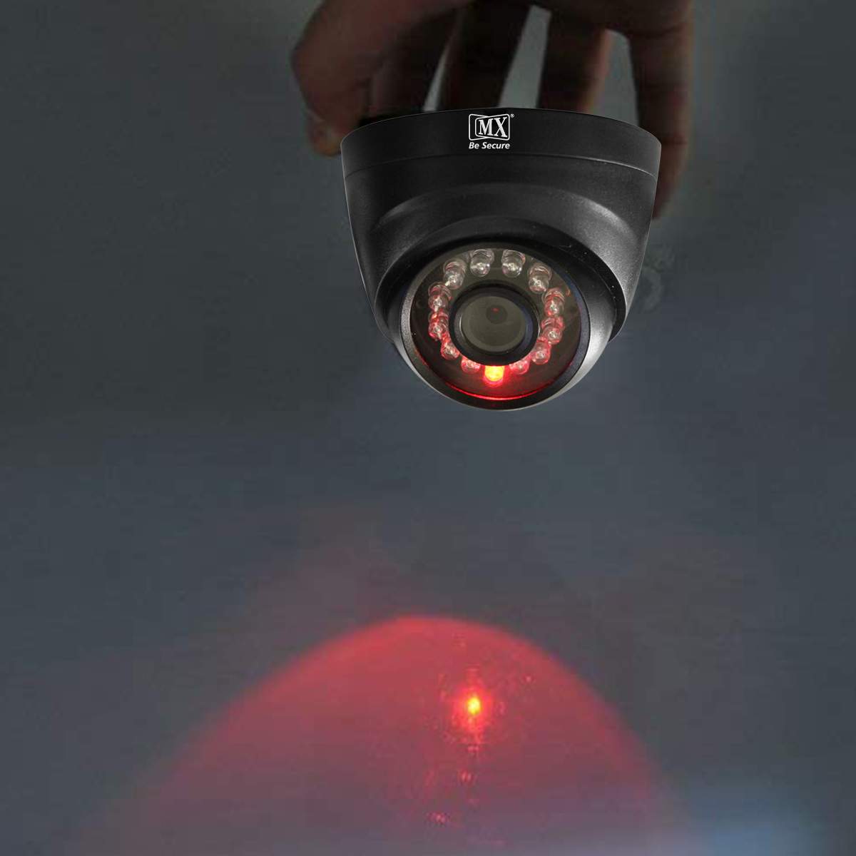 MX Dummy Fake Simulated Infrared IR LED Sensor Black Dome Wireless Security Camera With Red Light Realistic Looking CCTV Surveillance (MX Dummy 1) - Image 3